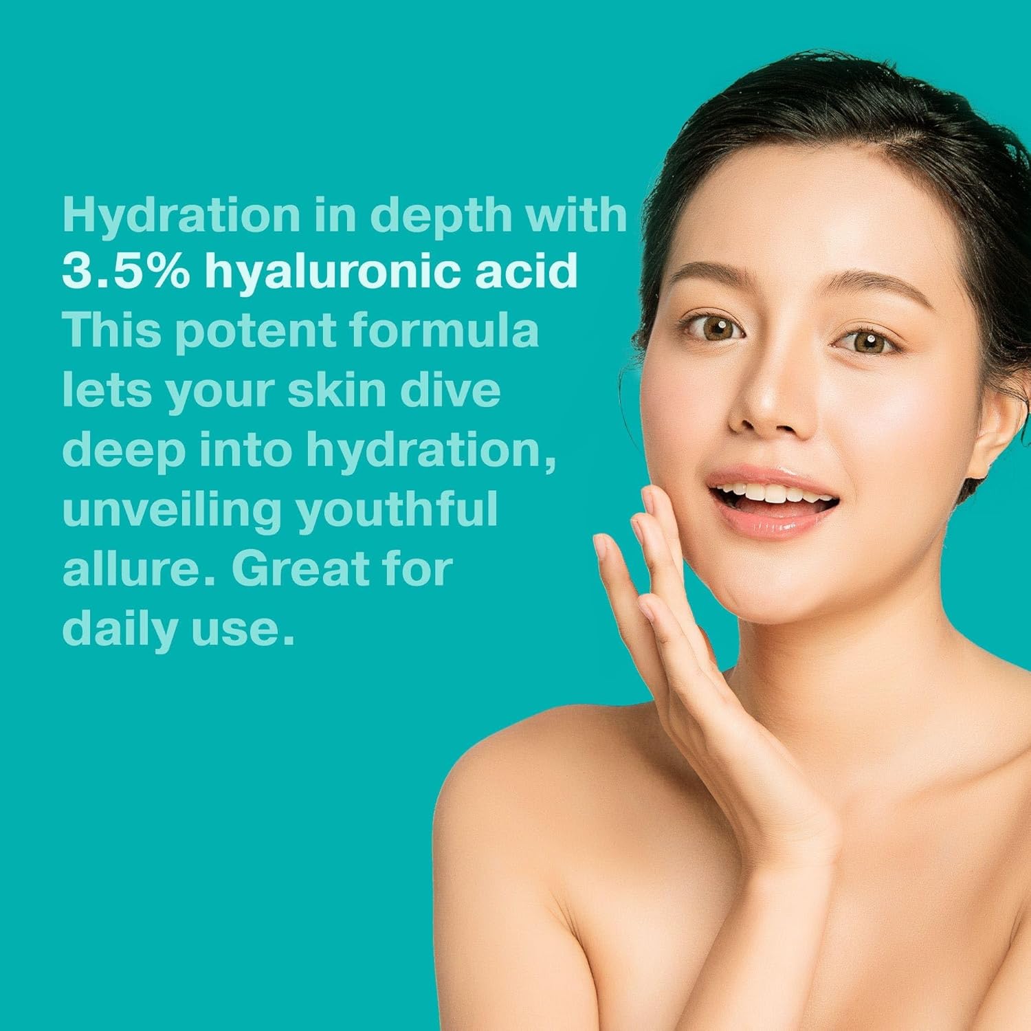 Double Size 4OZ Hyaluronic Acid Serum 3.5% for Hydration with Seaweed and Chamomile - Image 3