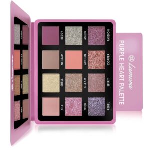 Lamora Nude Pink Eyeshadow Palette - 12 Rose Highly Pigmented Shimmer & Matte Shades - Travel Size Makeup Palette with Mirror