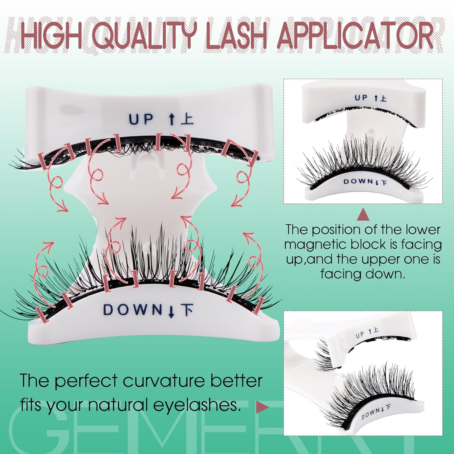 GEMERRY Magnetic False Eyelashes Kit with Easy Applicator Tool, Beginner Friendly Fluffy Look, No Glue Required - Image 4