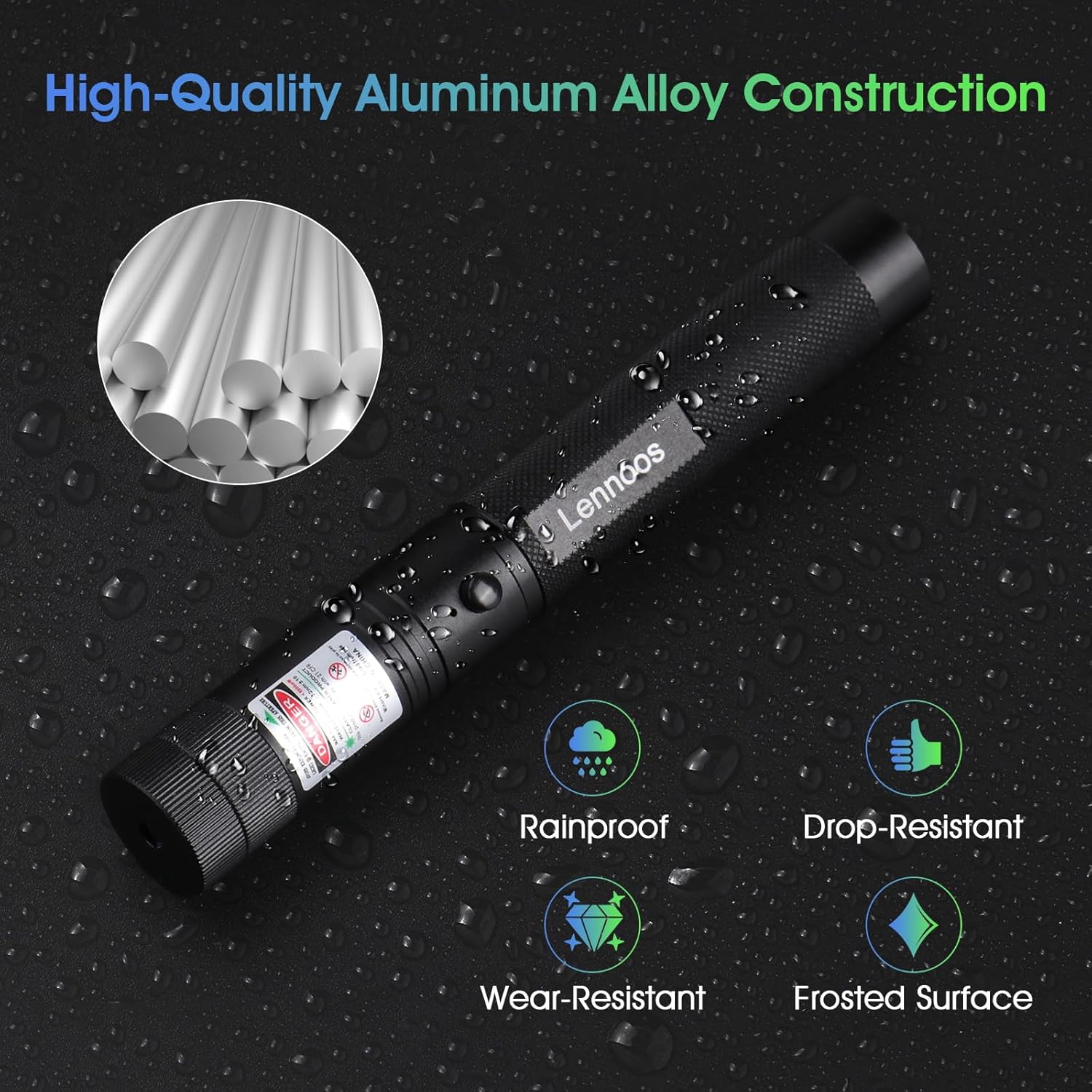 USB-C Rechargeable Green Laser Pointer with Star Cap for Astronomy and Presentations - Image 3