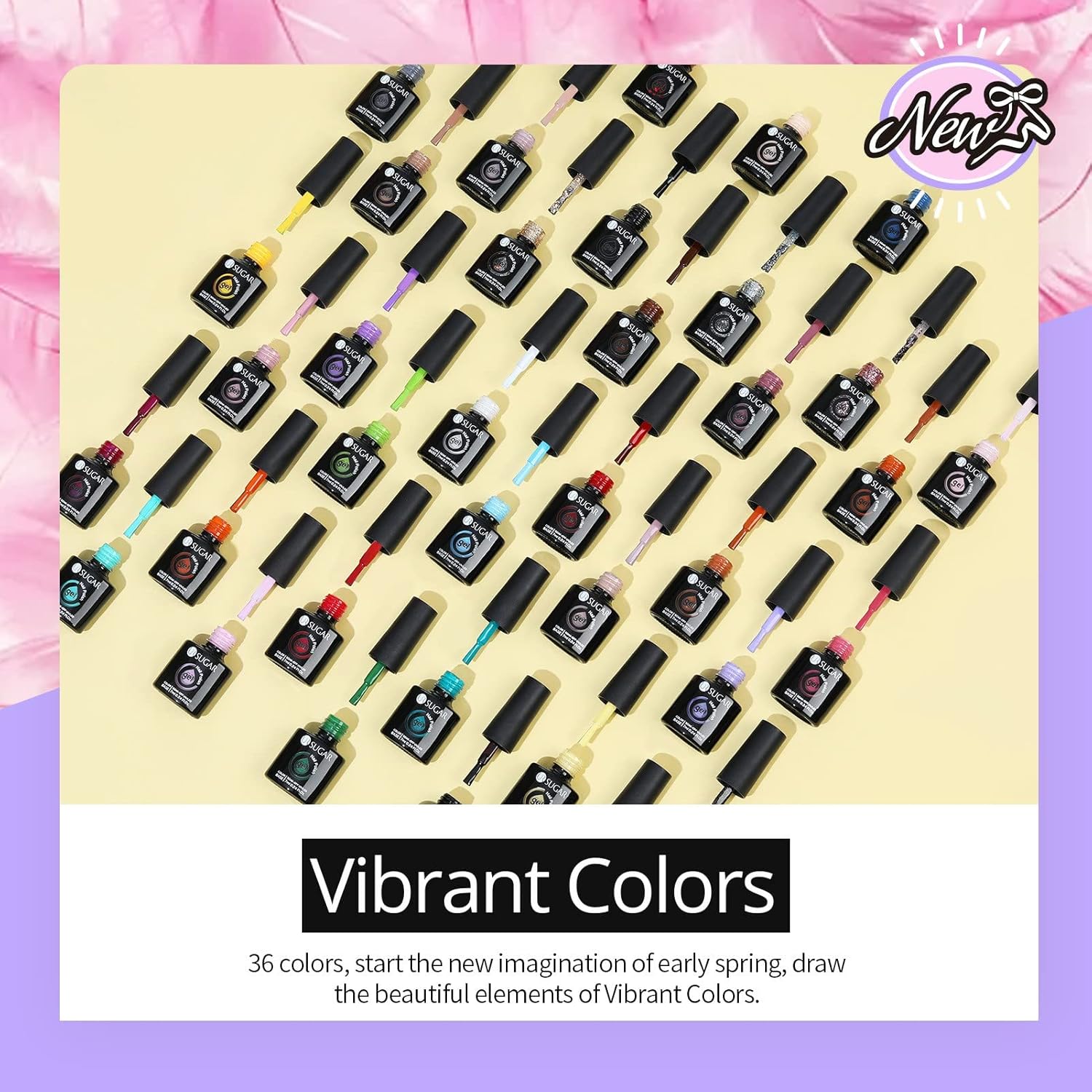 UR SUGAR 36 Color Glitter Gel Nail Polish Soak Off Kit for All Seasons - Image 8
