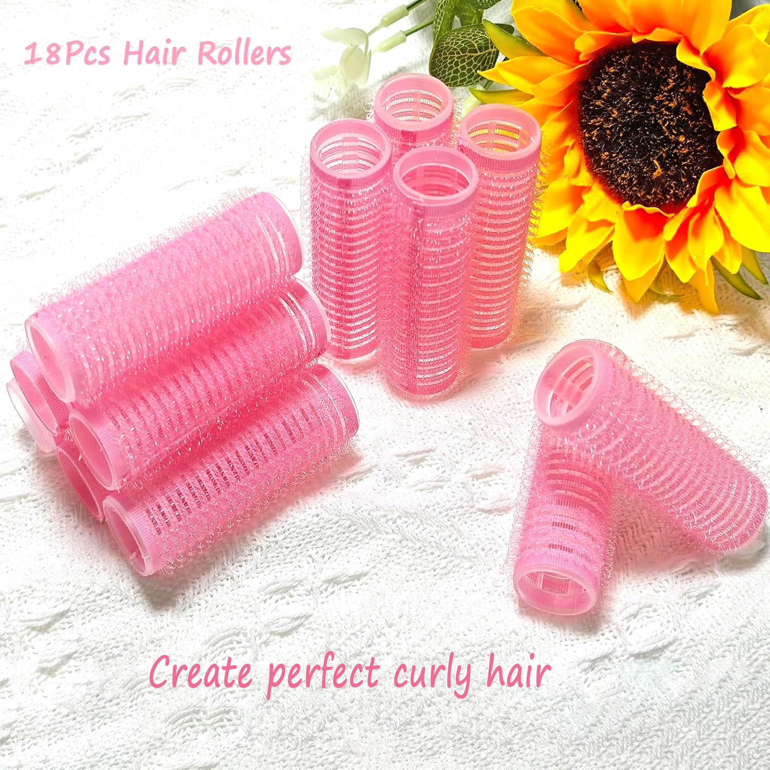 ZMD 18 Piece Small Self-Grip Plastic Hair Rollers 0.8 Inch Diameter for Heatless Curls - Image 7