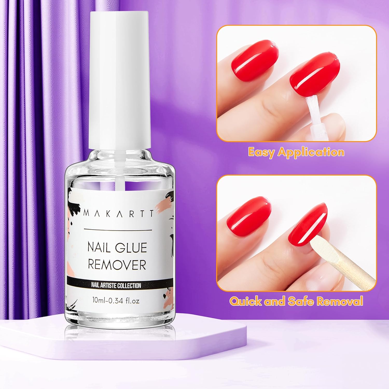 Makartt 10ML Acetone-Free Nail Glue Remover for Press on and Acrylic Nails - Image 3