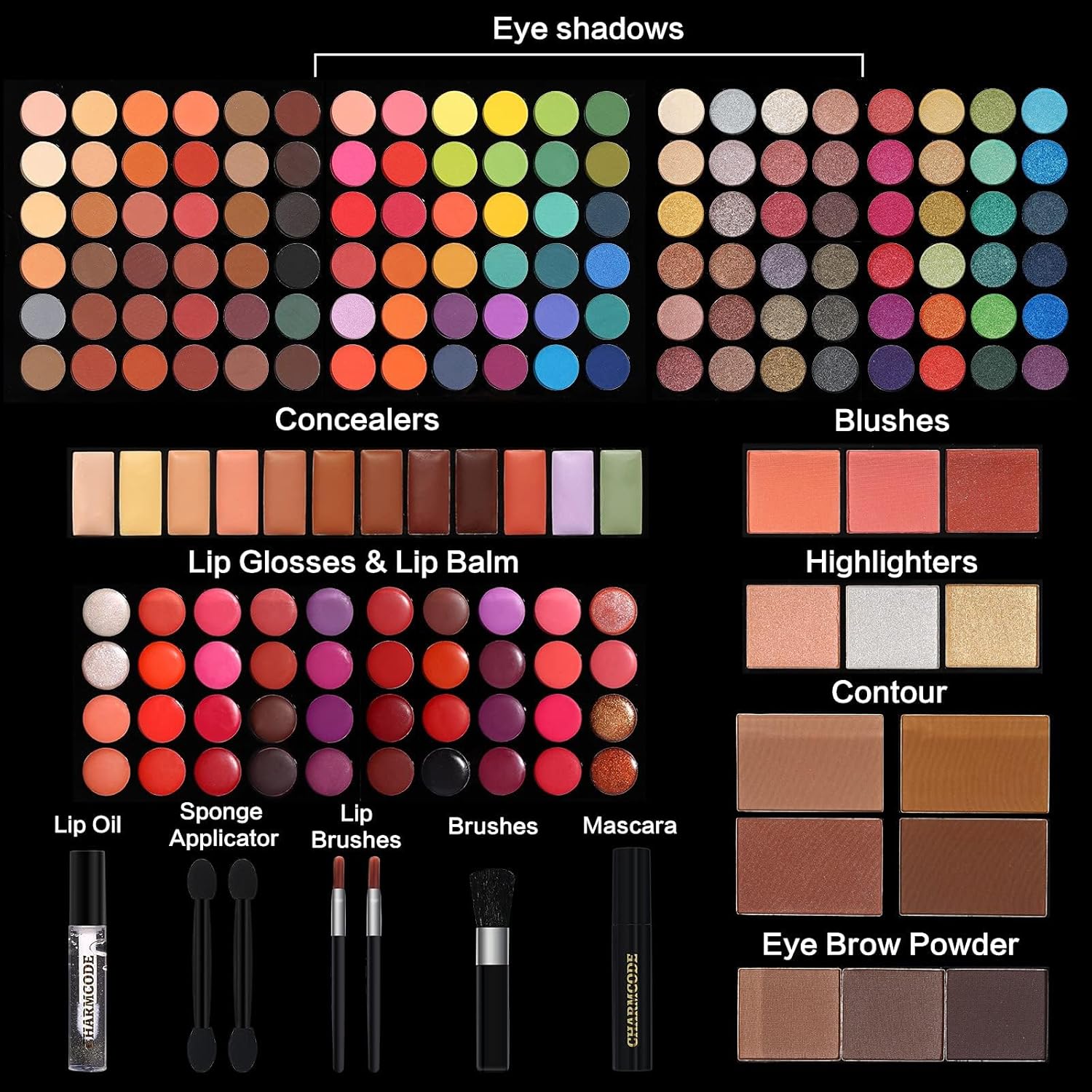 All-in-One Professional Big Makeup Kit for Teens and Women, Complete Beauty Case with Cosmetics Set - Image 3