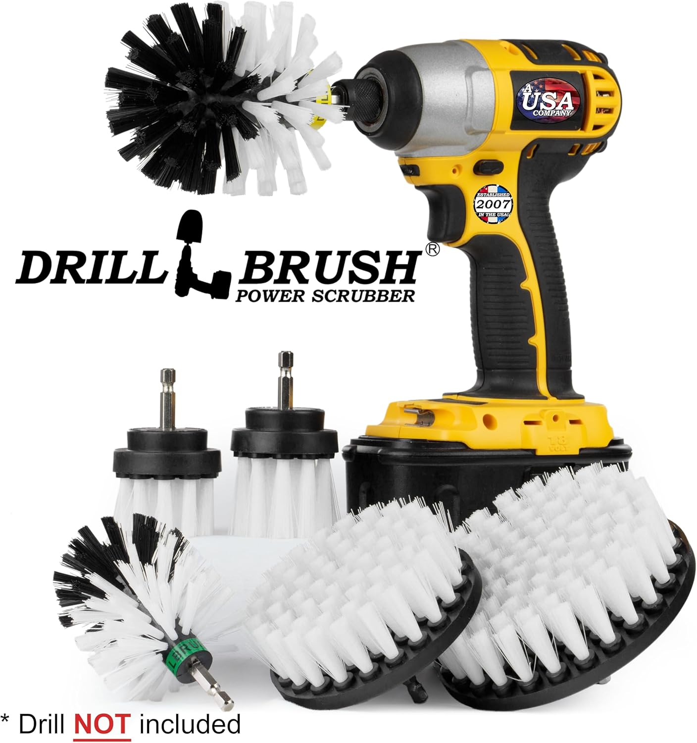 Ultimate Drill Brush Car Wash Kit for Interior and Exterior Cleaning with Spin Brush - Image 4