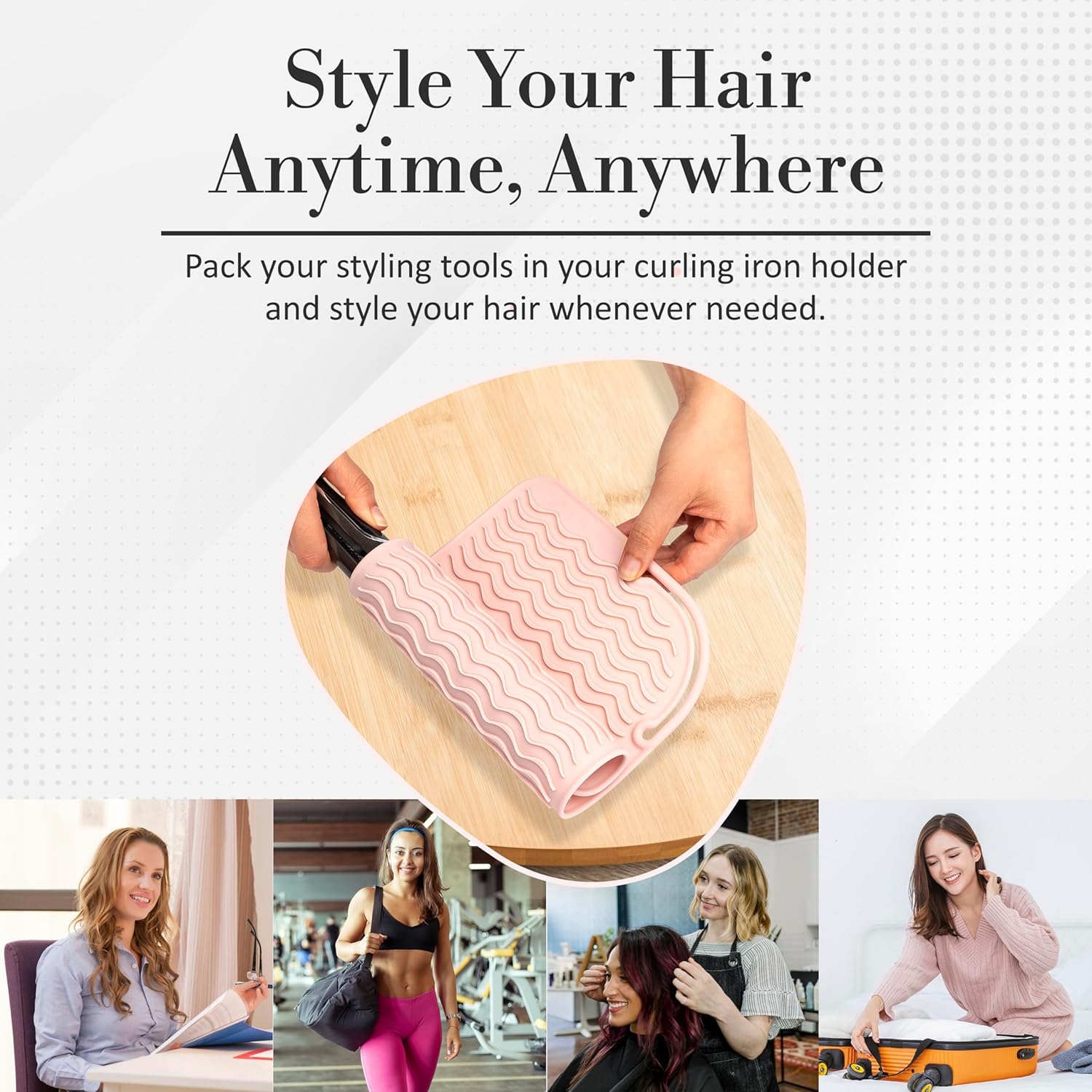 Heat Resistant Silicone Mat for Curling Iron and Flat Iron - Makeup Vanity Accessory - Image 3