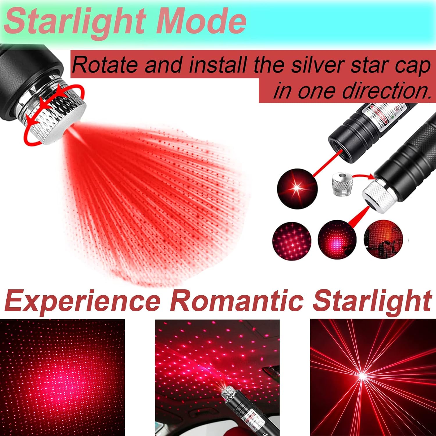 MEUSNO Rechargeable Red Laser Pointer Cat Toy for Cats and Dogs Long Range Strong Light - Image 4