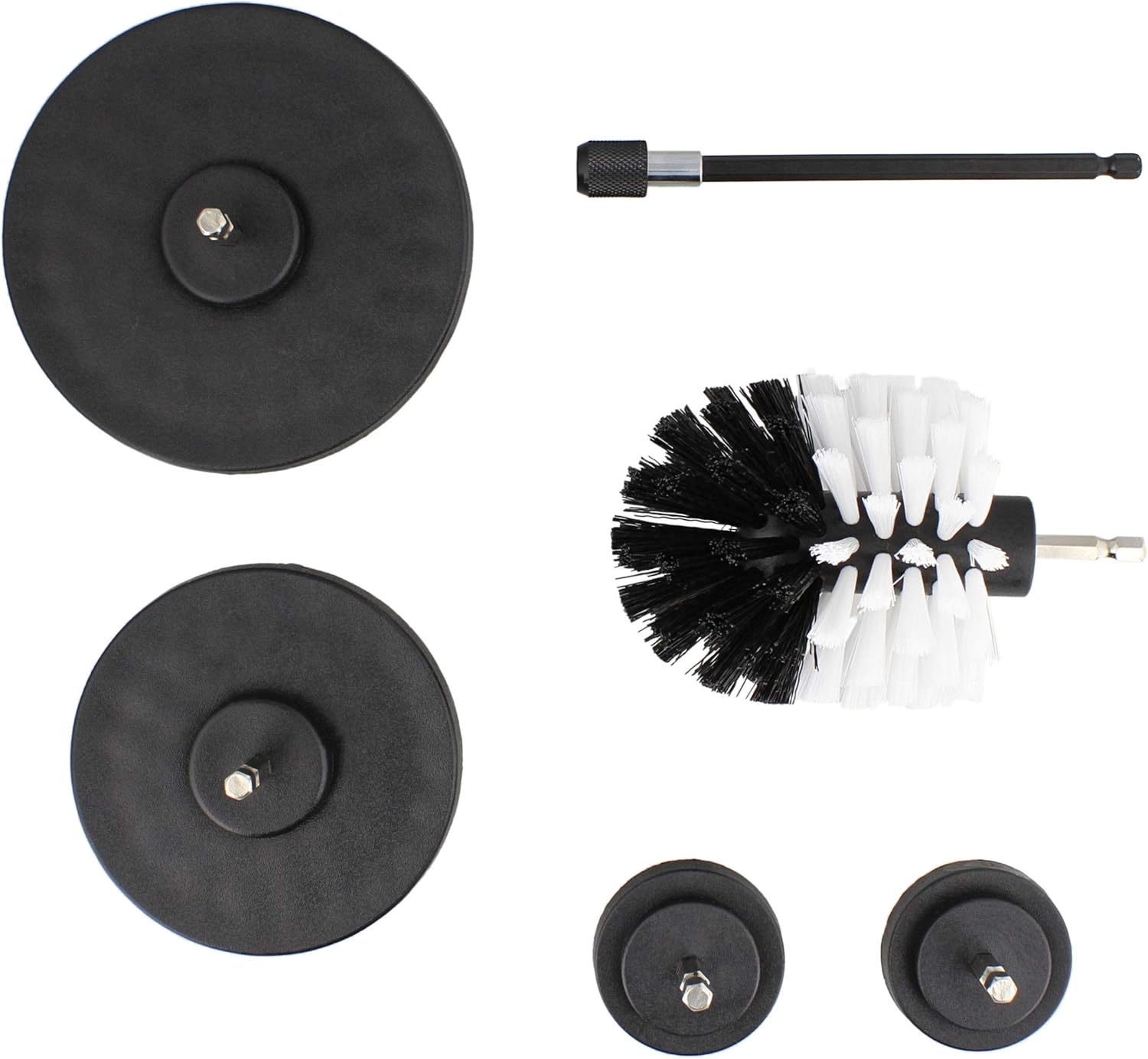 ABN 5 Piece Nylon Power Scrubber Drill Brush Kit for Home and Auto Cleaning - Image 6