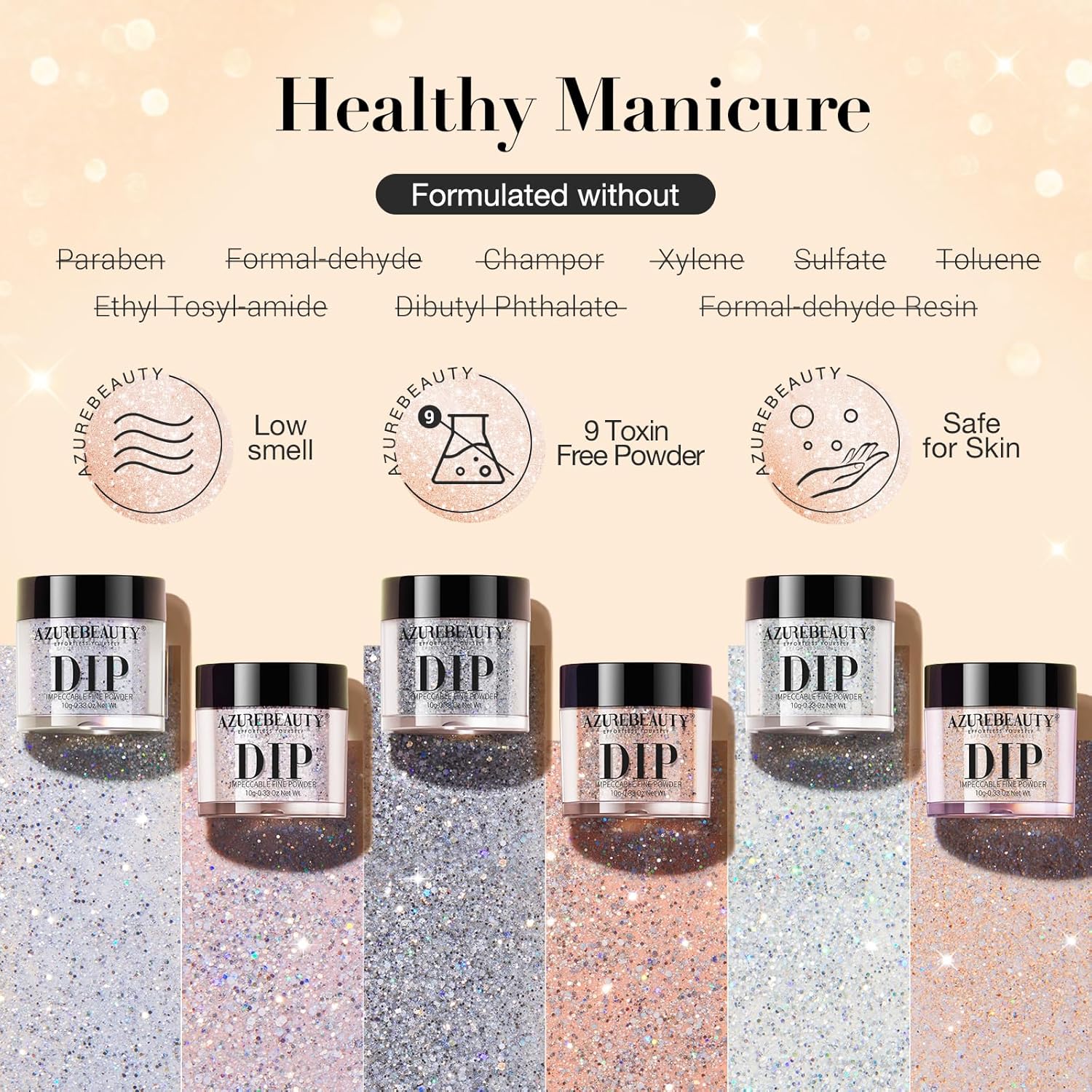AZUREBEAUTY 6-Color All Seasons Dip Powder Nail Set No Lamp Needed - Image 6
