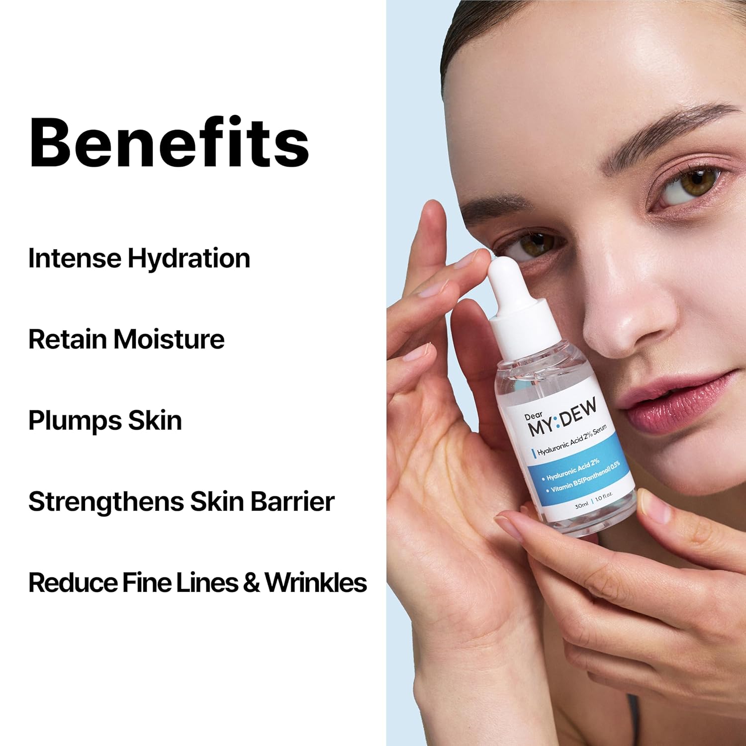 2% Hyaluronic Acid Serum with Vitamin B5 for Face 1 Fl Oz Moisturizing Anti-Aging - Image 3