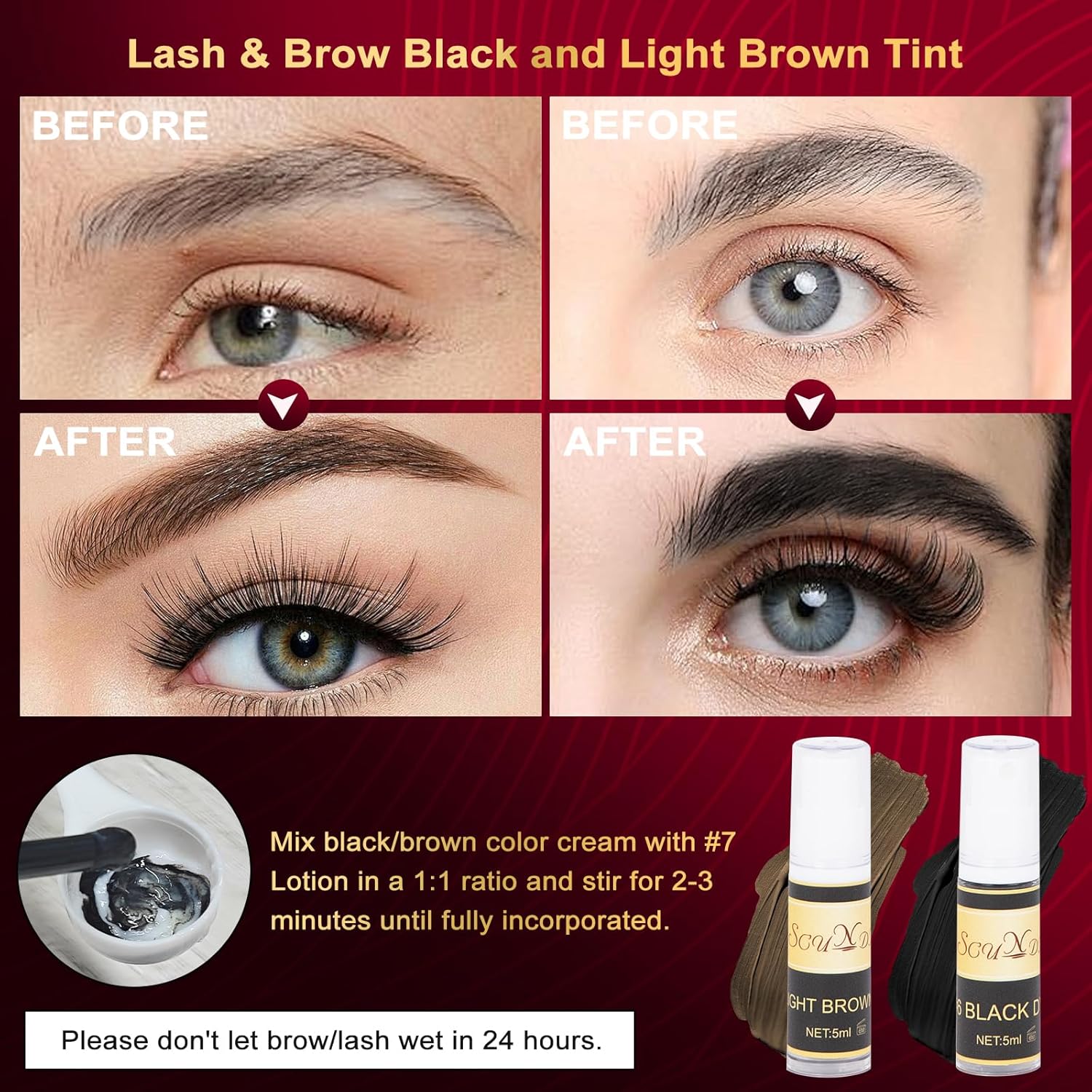 SCUNDA 6-in-1 Eyebrow Tint and Lash Lift Kit for Beginners - Image 5