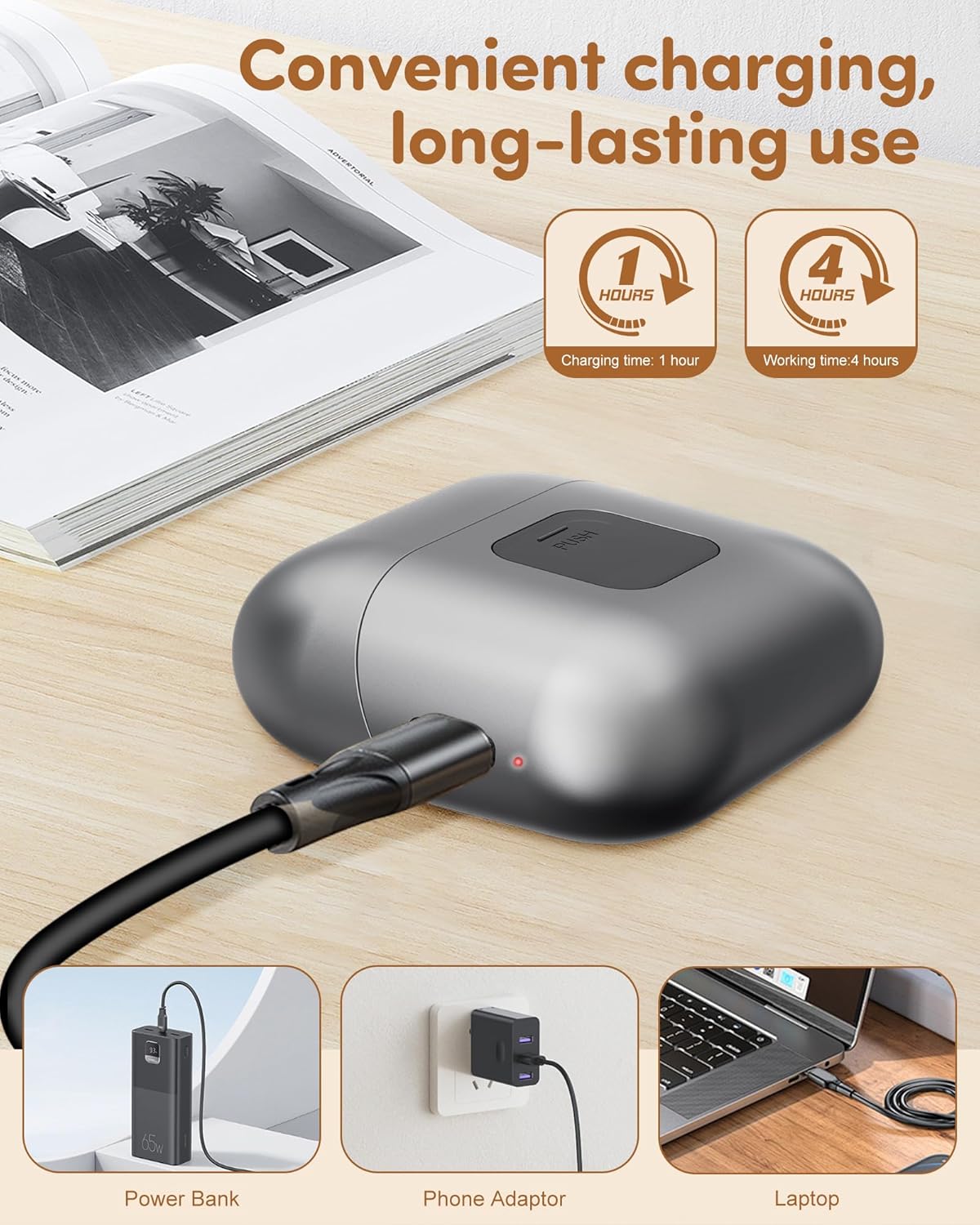 Baby and Adult Electric Nail Clipper, USB Rechargeable with Built-in Light and Nail Catcher - Image 7