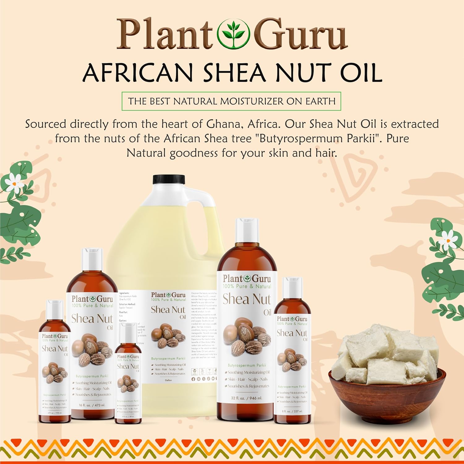 16 oz 100% Pure African Shea Nut Butter Oil Natural Moisturizer for Skin, Face, Hair - Image 3