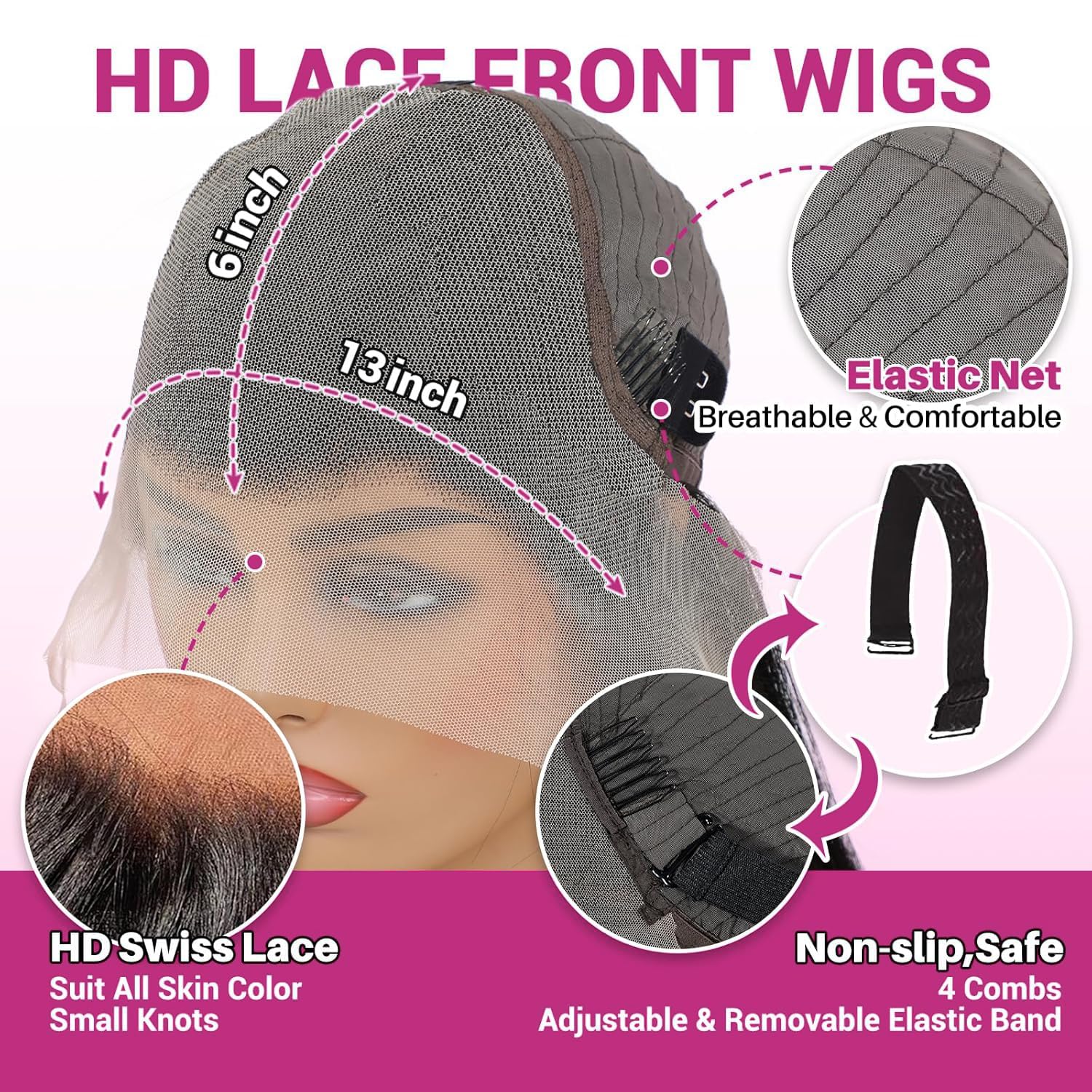 30 Inch 200% Density 13x6 Body Wave Lace Front Wig with Natural Baby Hair for Women - Image 3