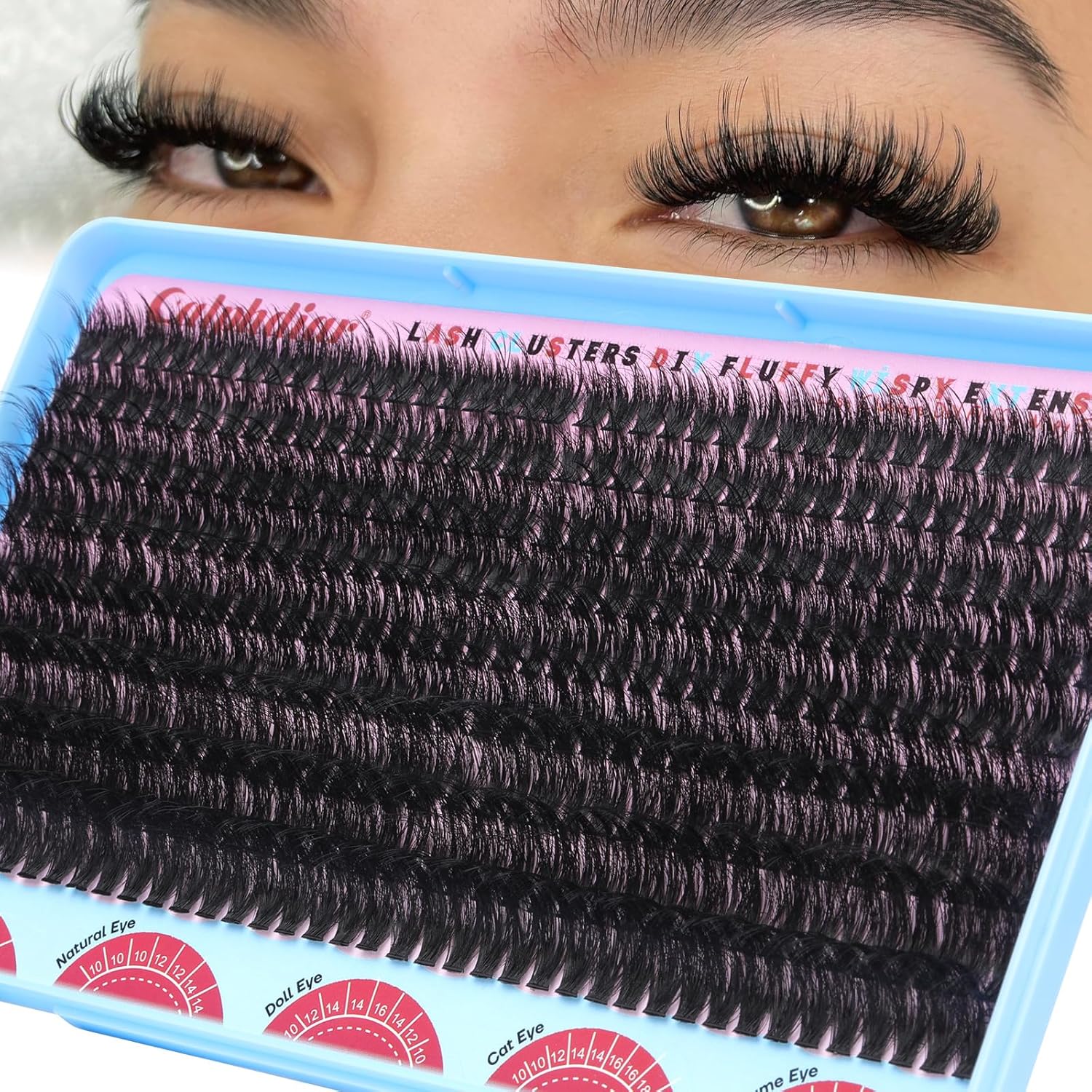 Calphdiar 70D Cluster Eyelash Extensions 360PCS Fluffy D-Curl Wispy Lashes 10-18mm - Image 7