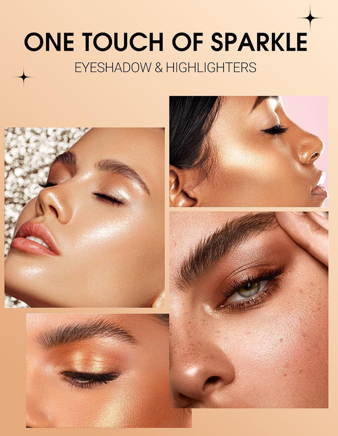 Erinde 24 Midnight Black Shimmer Cream Eyeshadow Stick Waterproof Metallic Glitter Pencil - Image 6