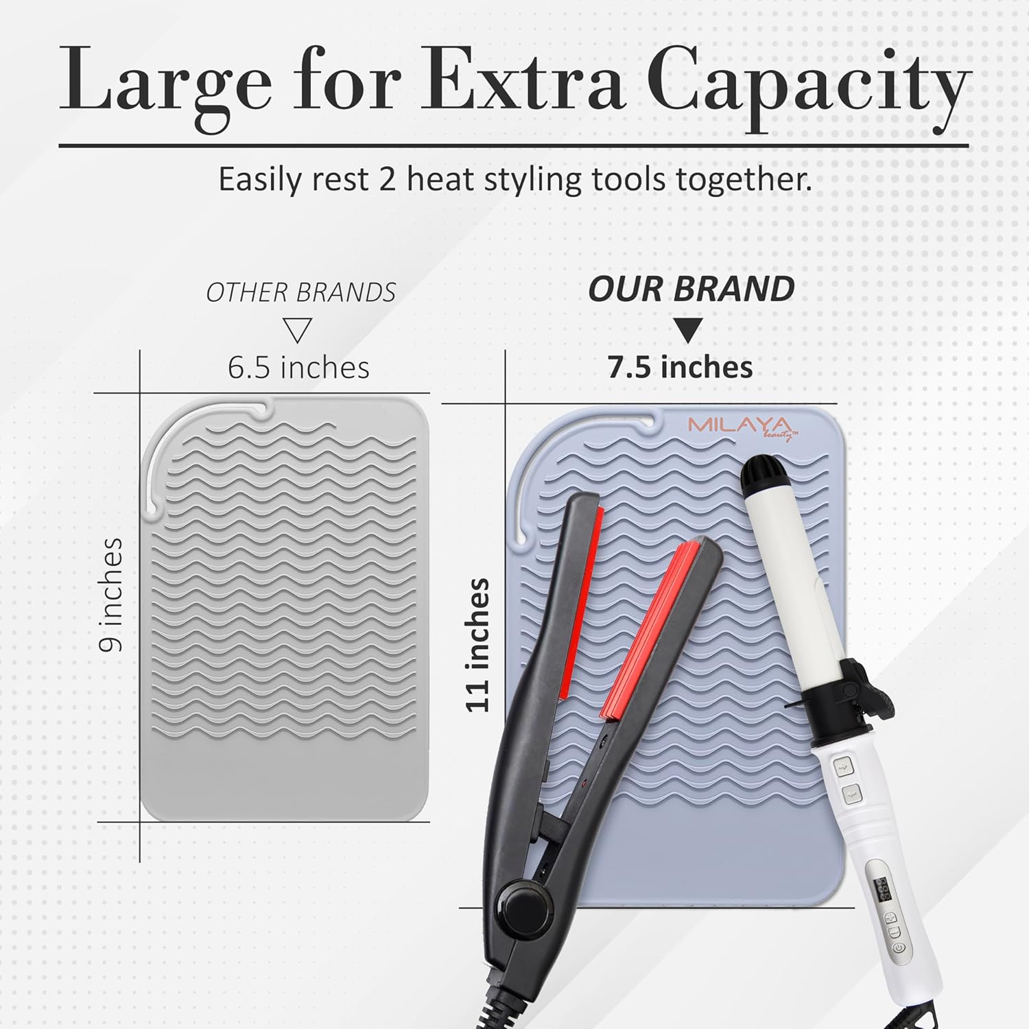 Heat Resistant Silicone Mat for Curling Iron and Flat Iron - Makeup Vanity Accessory - Image 6