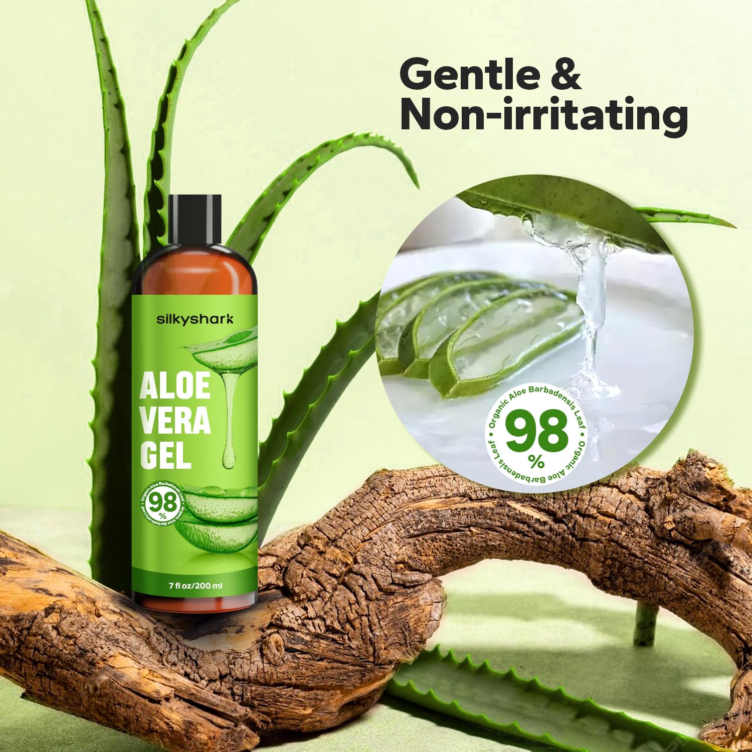 Organic Aloe Vera Gel 7 Fl Oz Soothing Moisturizer for Face, Body, Hair and Sunburn Relief - Image 4