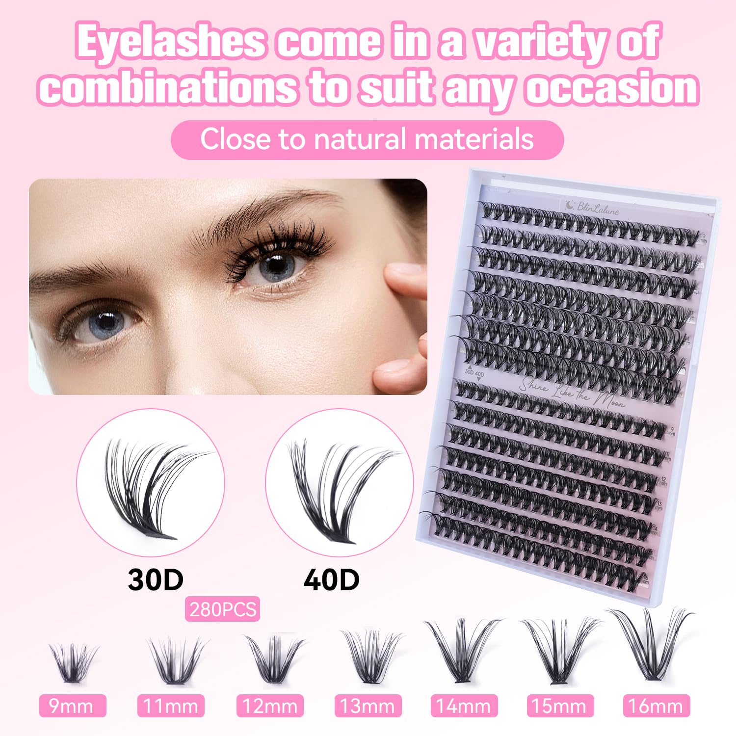280 Pcs Individual Lash Cluster DIY Kit with Bond, Seal, Remover, and Tweezers - Image 4