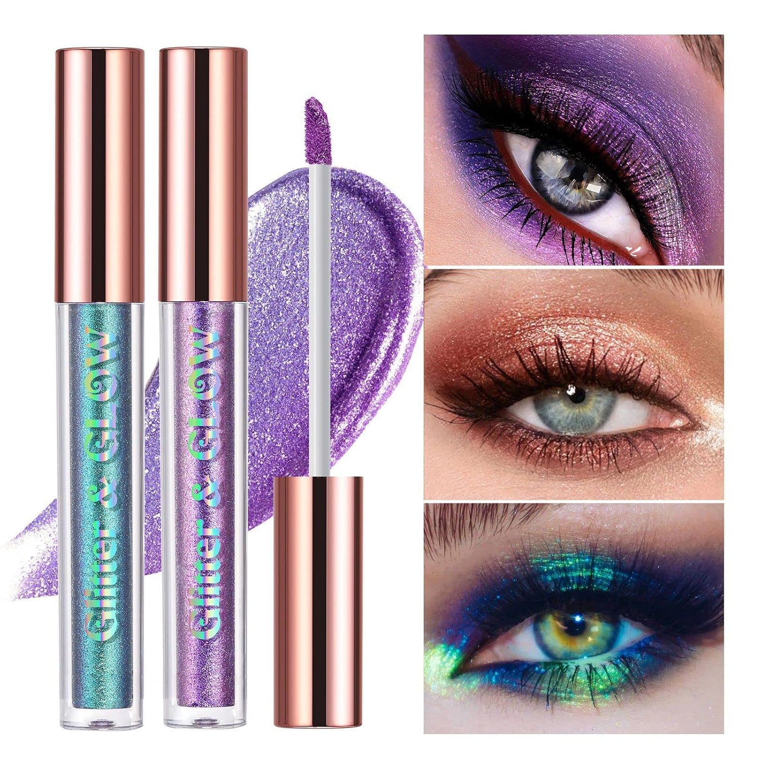 Chameleon Metallic Multichrome Liquid Glitter Eyeshadow 10ml Long-lasting No Creasing - Image 3