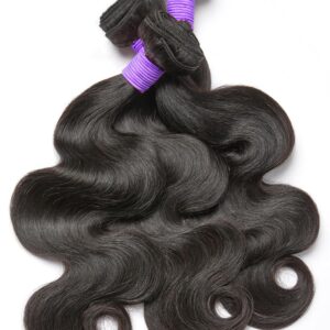 LUVME Real Human Hair Bundles Virgin Hair (Body Wave 3 Bundles, 16 18 20)
