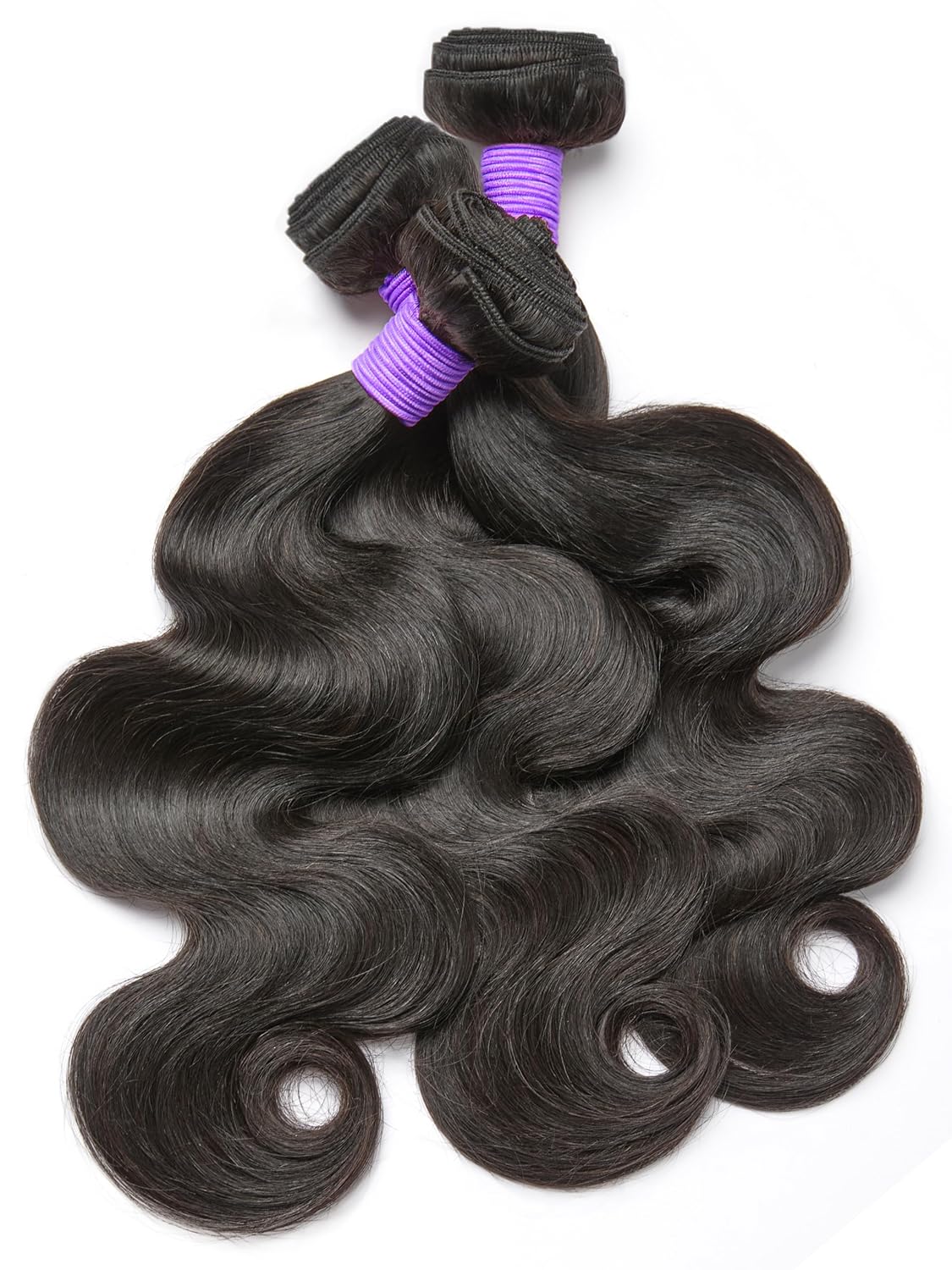 LUVME Real Human Hair Bundles Virgin Hair (Body Wave 3 Bundles, 16 18 20)