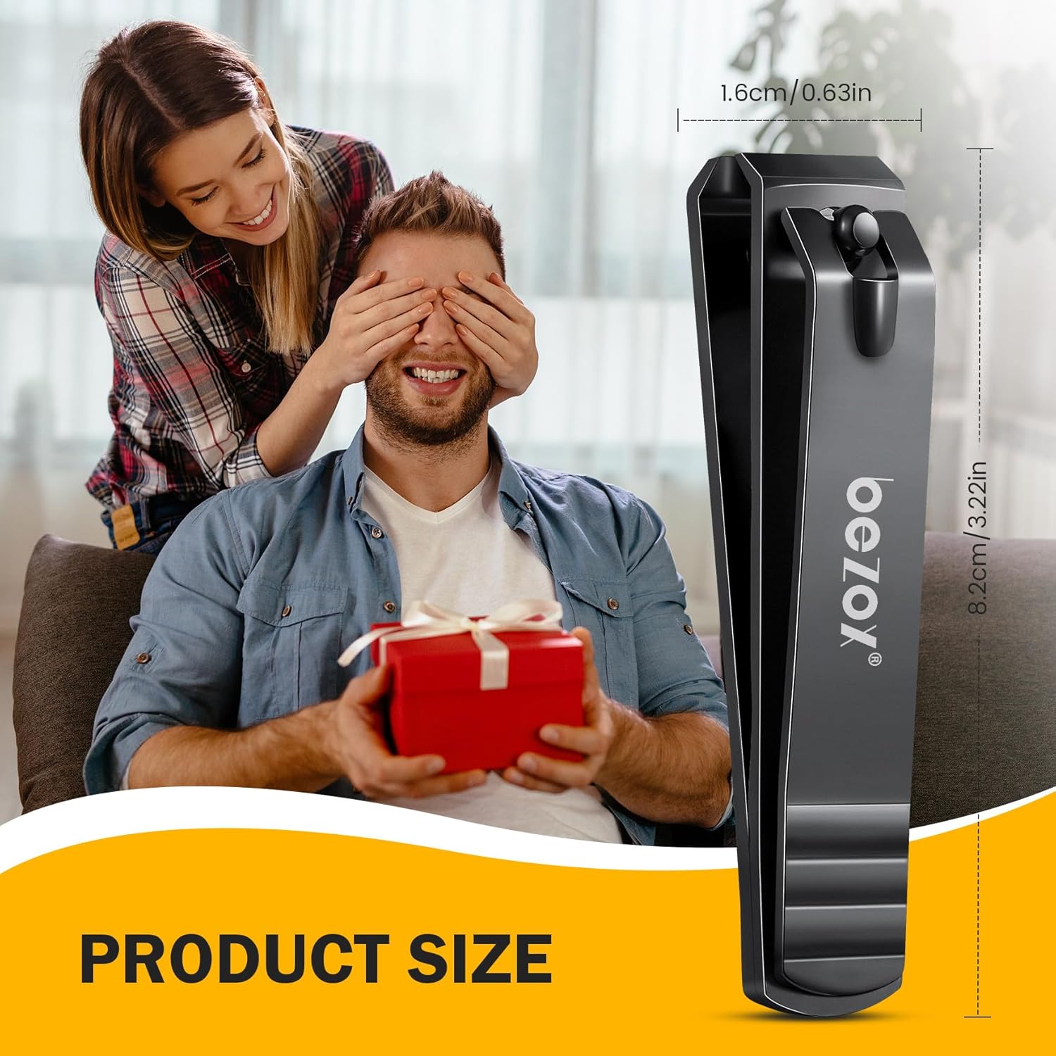 BEZOX Large Heavy Duty Toe Nail Clippers for Thick Nails Stainless Steel Tool for Men Women - Image 6