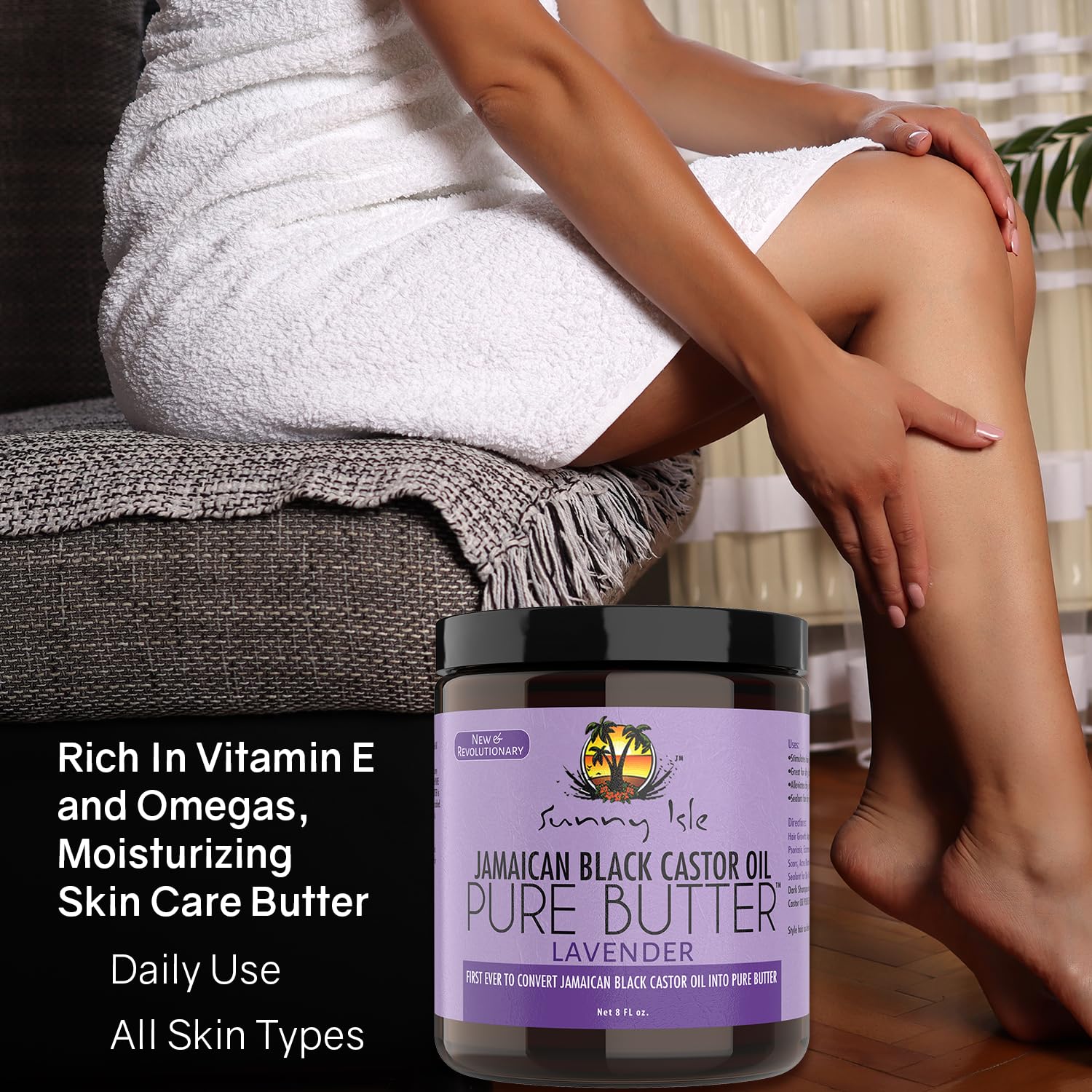 Sunny Isle Lavender 8oz Pure Jamaican Black Castor Oil Butter for Hair Growth and Skin Moisturizing - Image 6