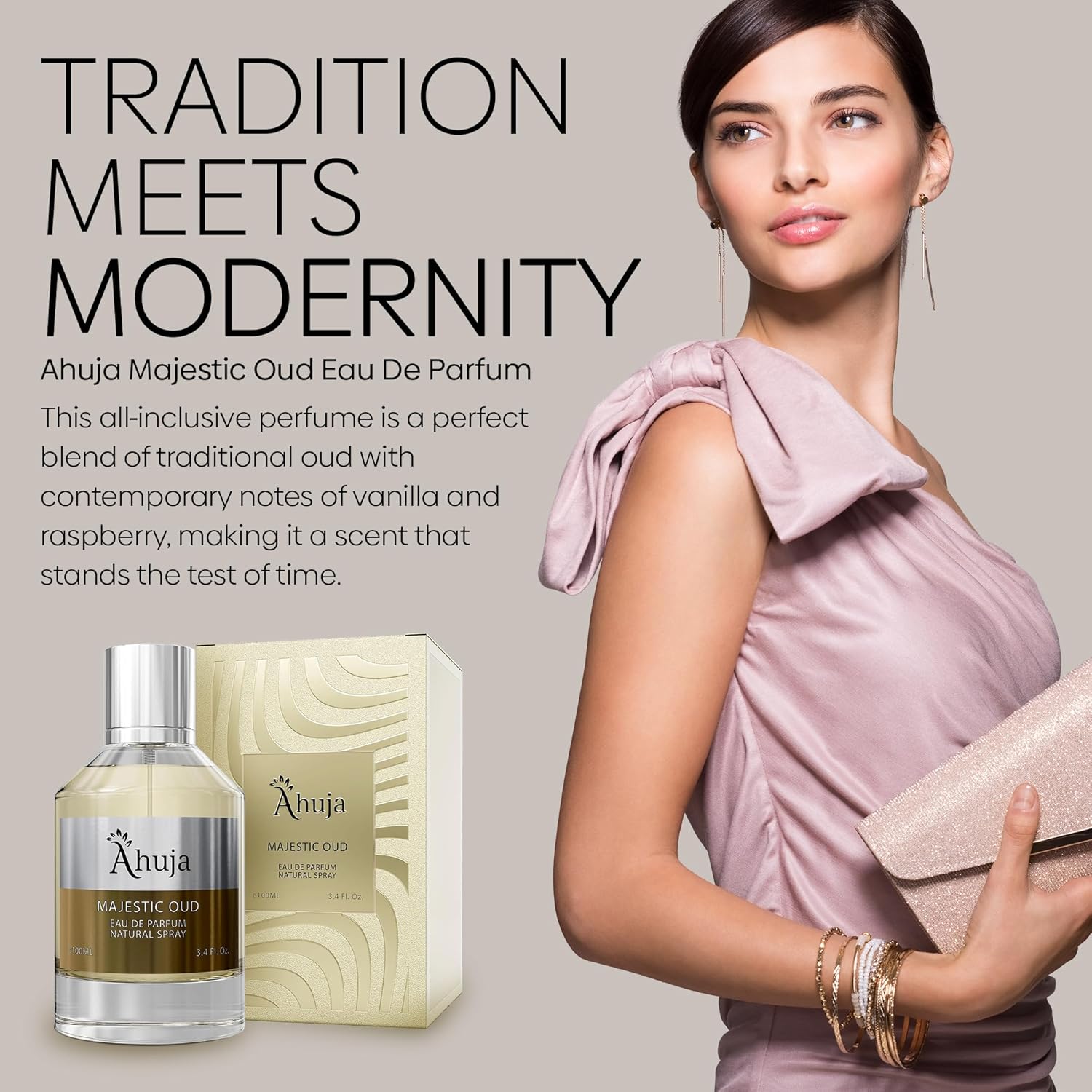 AHUJA Majestic Oud Eau De Parfum 3.4 fl oz Unisex Fragrance for Men and Women - Image 5
