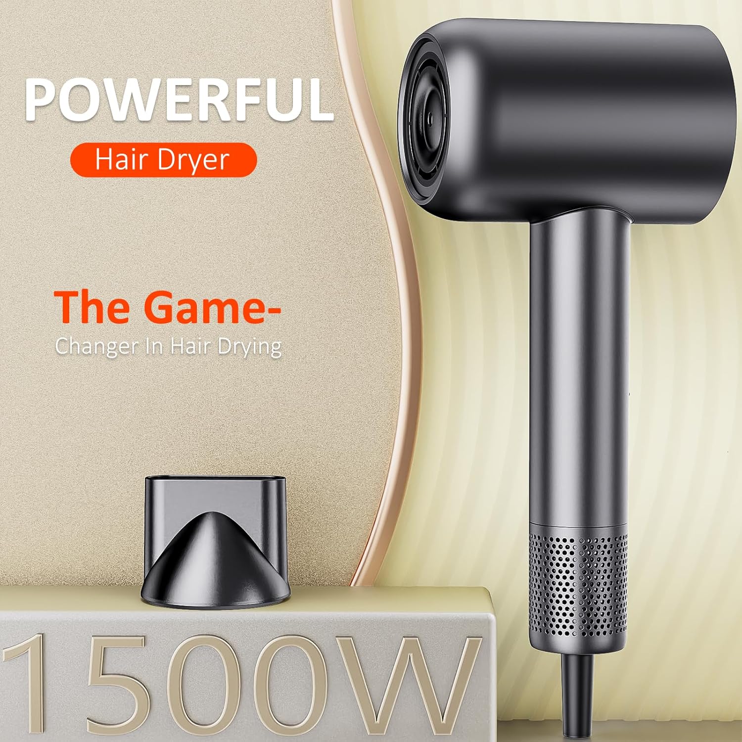 KFJ 110000 RPM Ionic Hair Dryer, Low Noise, Thermal Control, Perfect for Home or Travel - Image 2