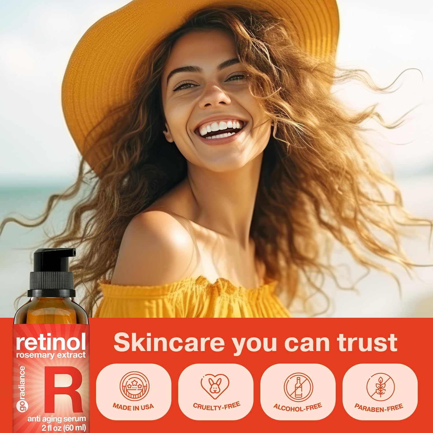 2oz Face Serum with 1% Retinol for Dark Spots and Anti-Aging, Aloe Vera Infused - Image 6
