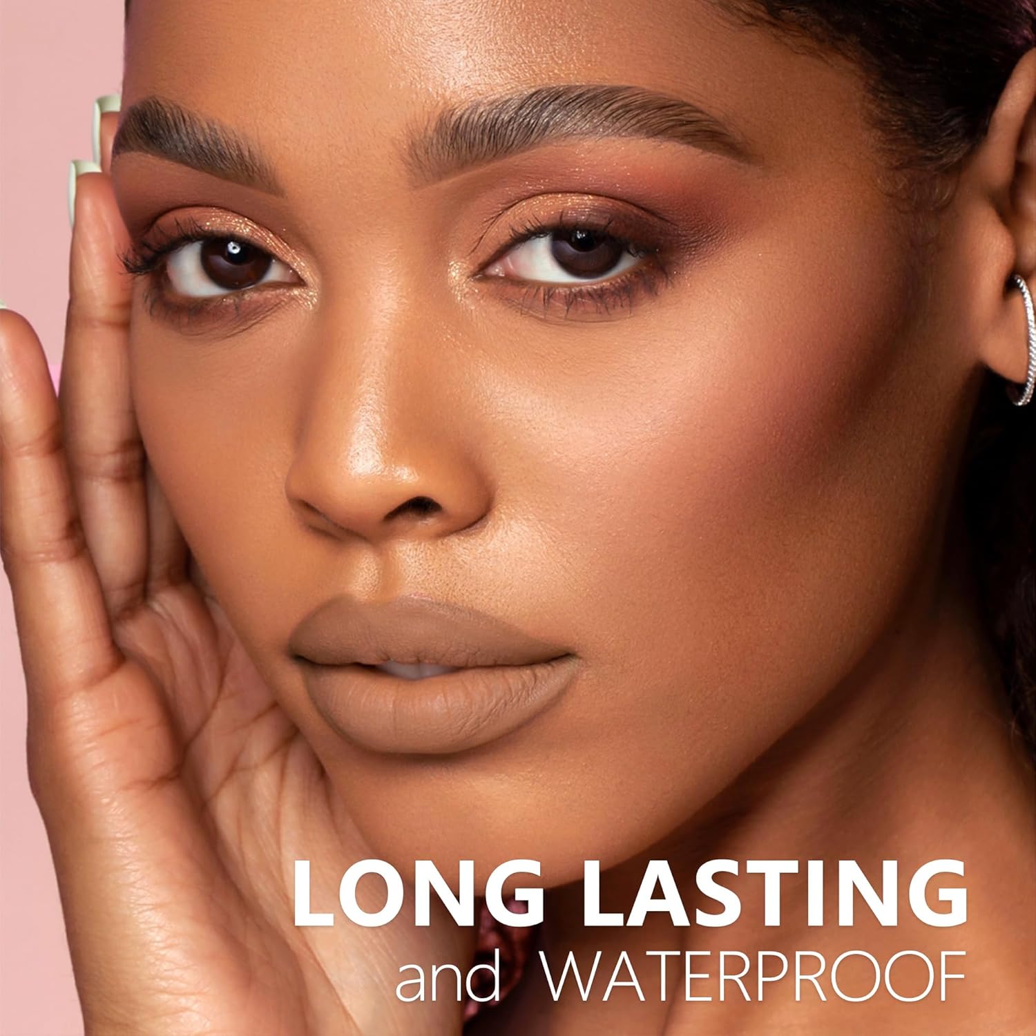 Nude Long Lasting Lipstick for Women, Smudgeproof Transferproof Vegan Formula, Single Pack - Image 4