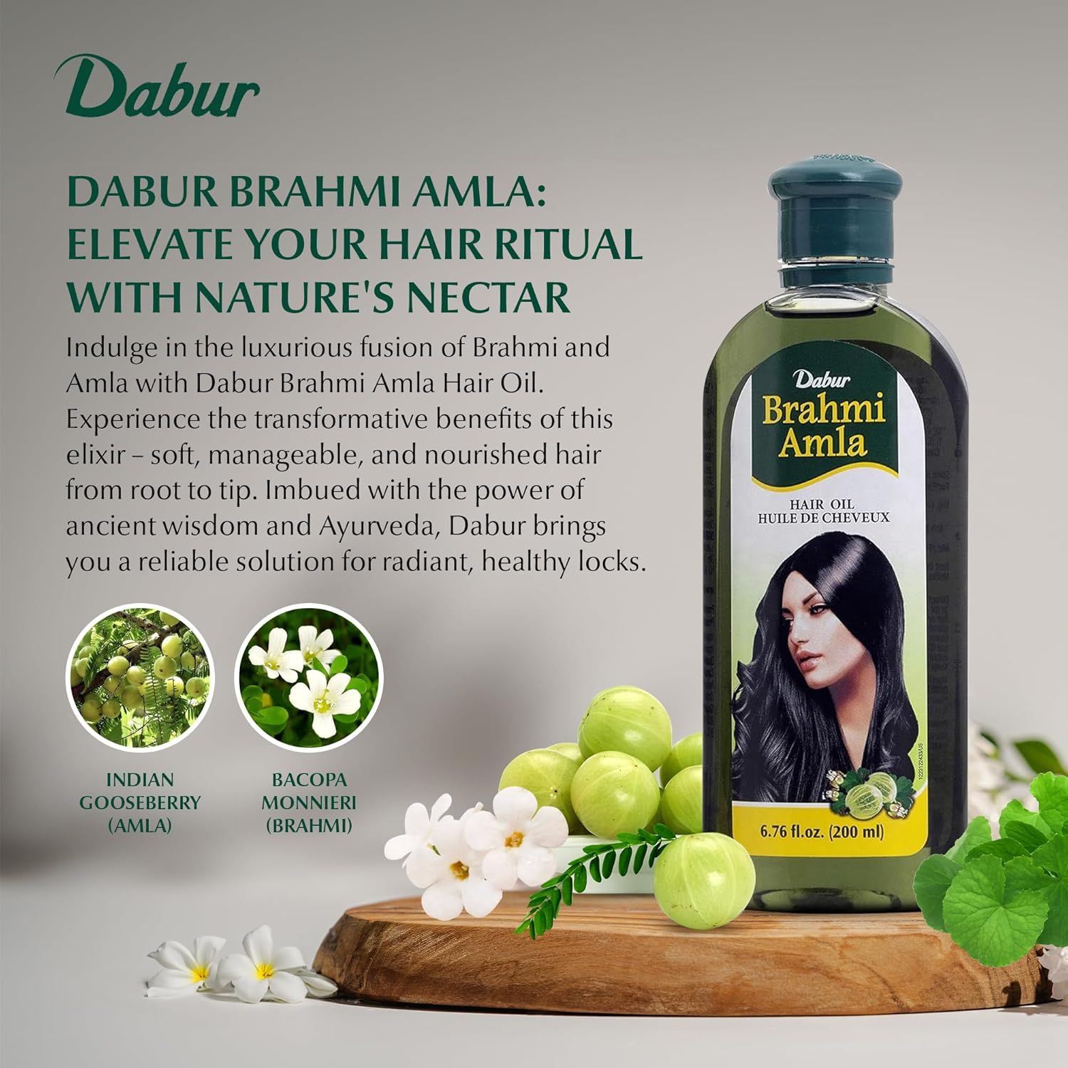 Dabur Brahmi Amla Hair Oil 200ml for Strong, Manageable Hair and Scalp Nourishment - Image 3