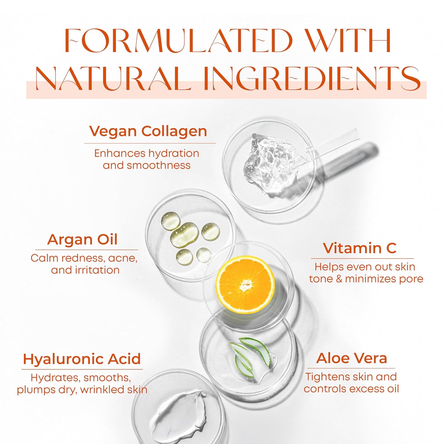 Vitamin C and Collagen Serum and Day Cream Set for Anti-Aging and Brightening, 1.69 Fl. oz - Image 4