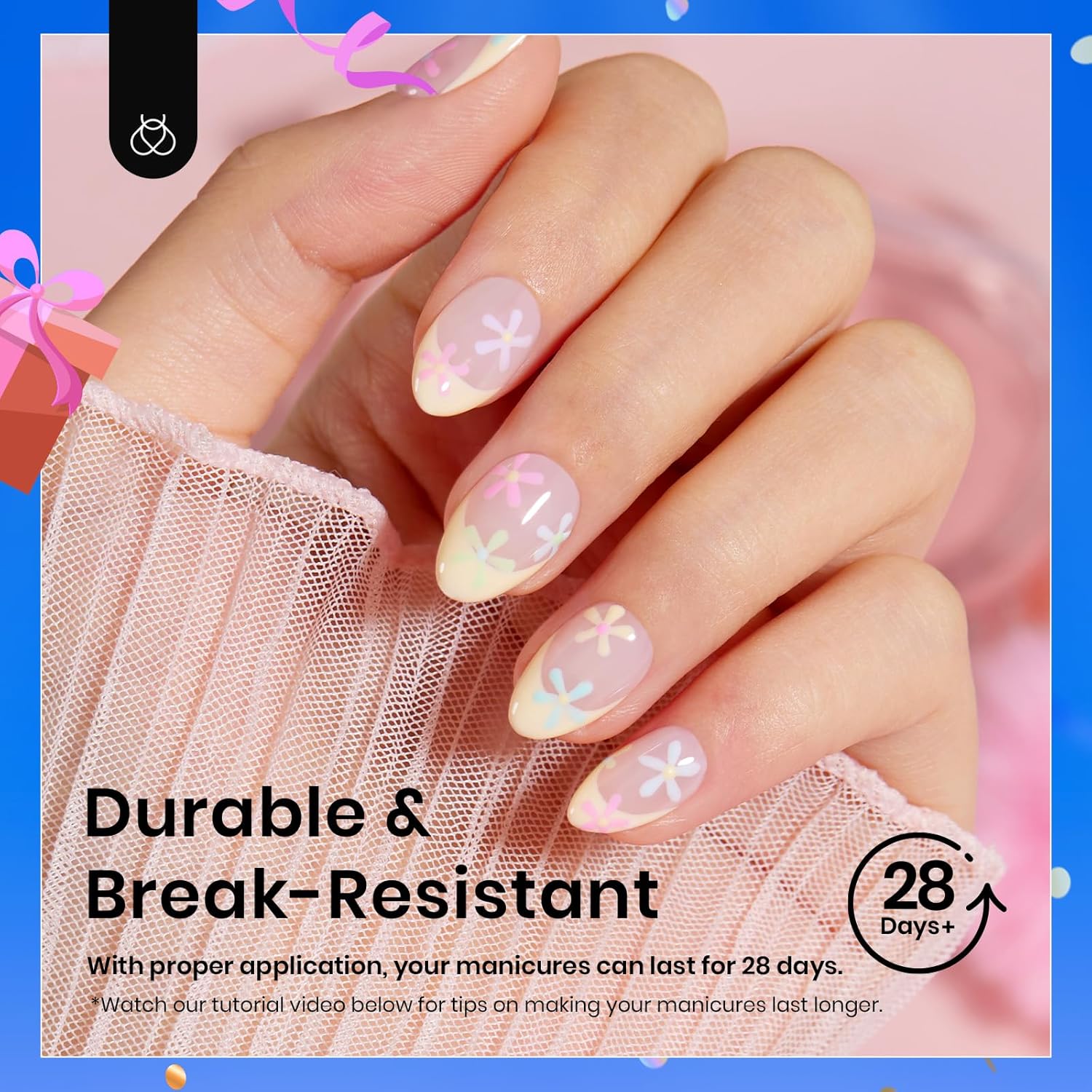 Beetles 288 Piece Extra Short Almond Clear Gel Nail Tips Full Cover in 12 Sizes - Image 6