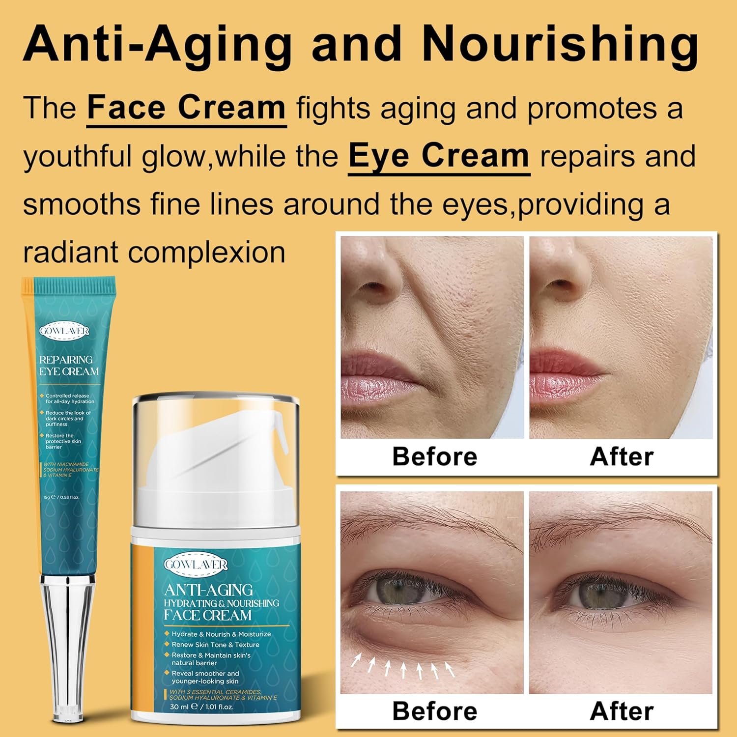 Hydrating Anti-Aging Repair Facial Skincare Set for Teens and Women - 5 Piece Gift - Image 5