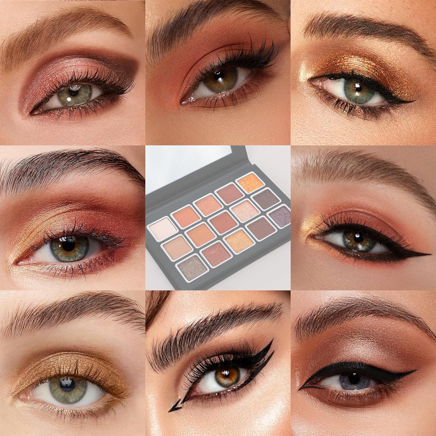 15-Color Waterproof Matte Shimmer Glitter Eyeshadow Palette for Glam Daily Looks - Image 5