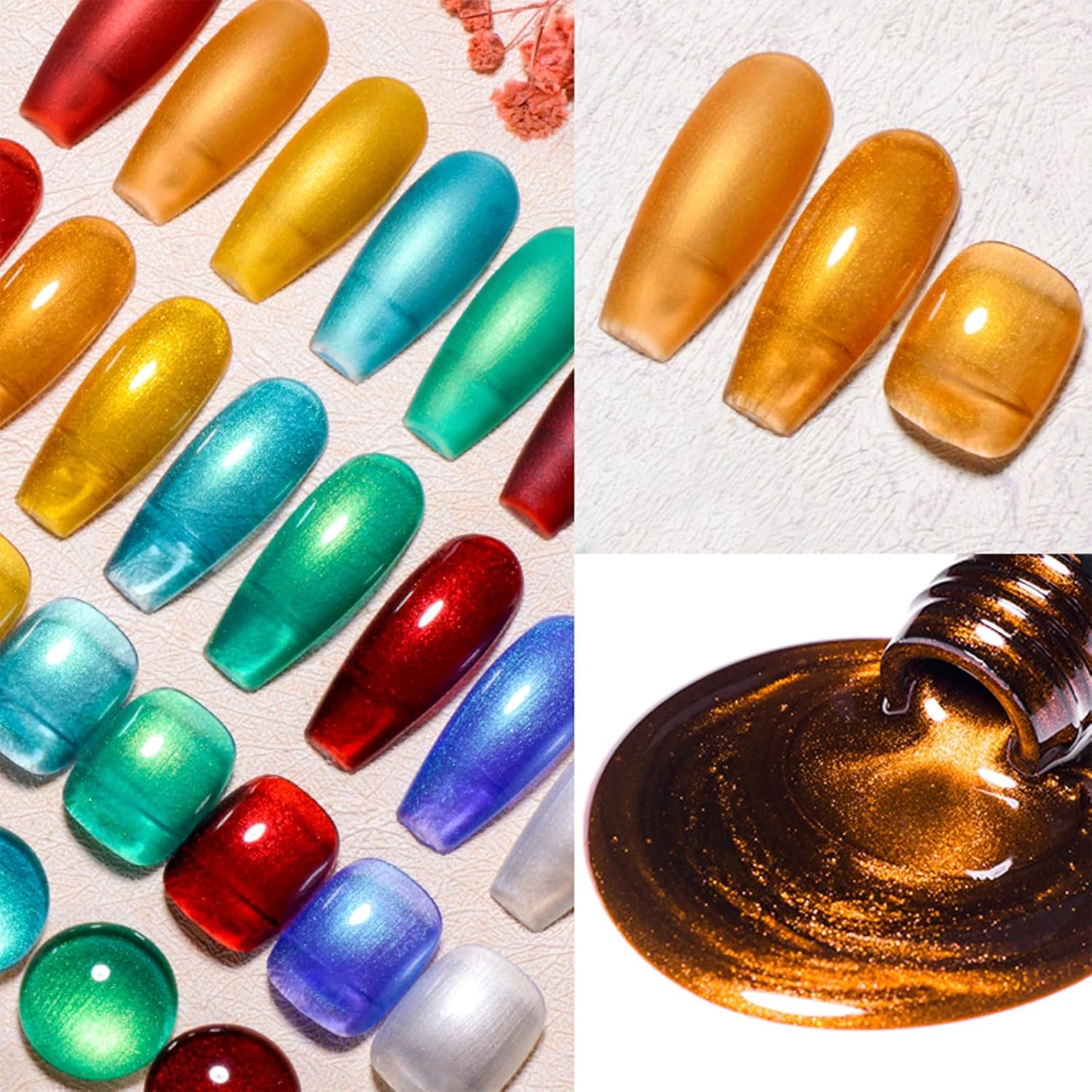 MTSSII 8-Color Metallic Chrome Gel Nail Polish Kit with Glossy UV/LED Finish - Image 6