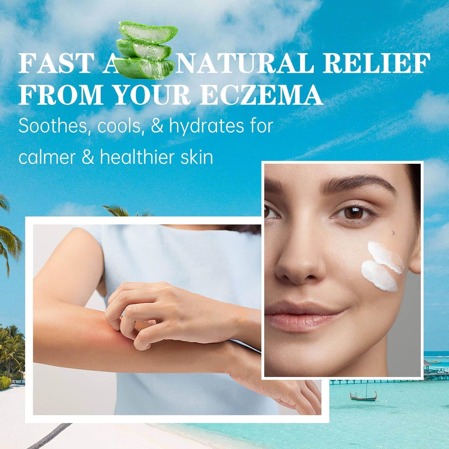 Natural Soothing Eczema Cream for Sensitive Skin Face Body Moisturizer 4 Oz - Image 3