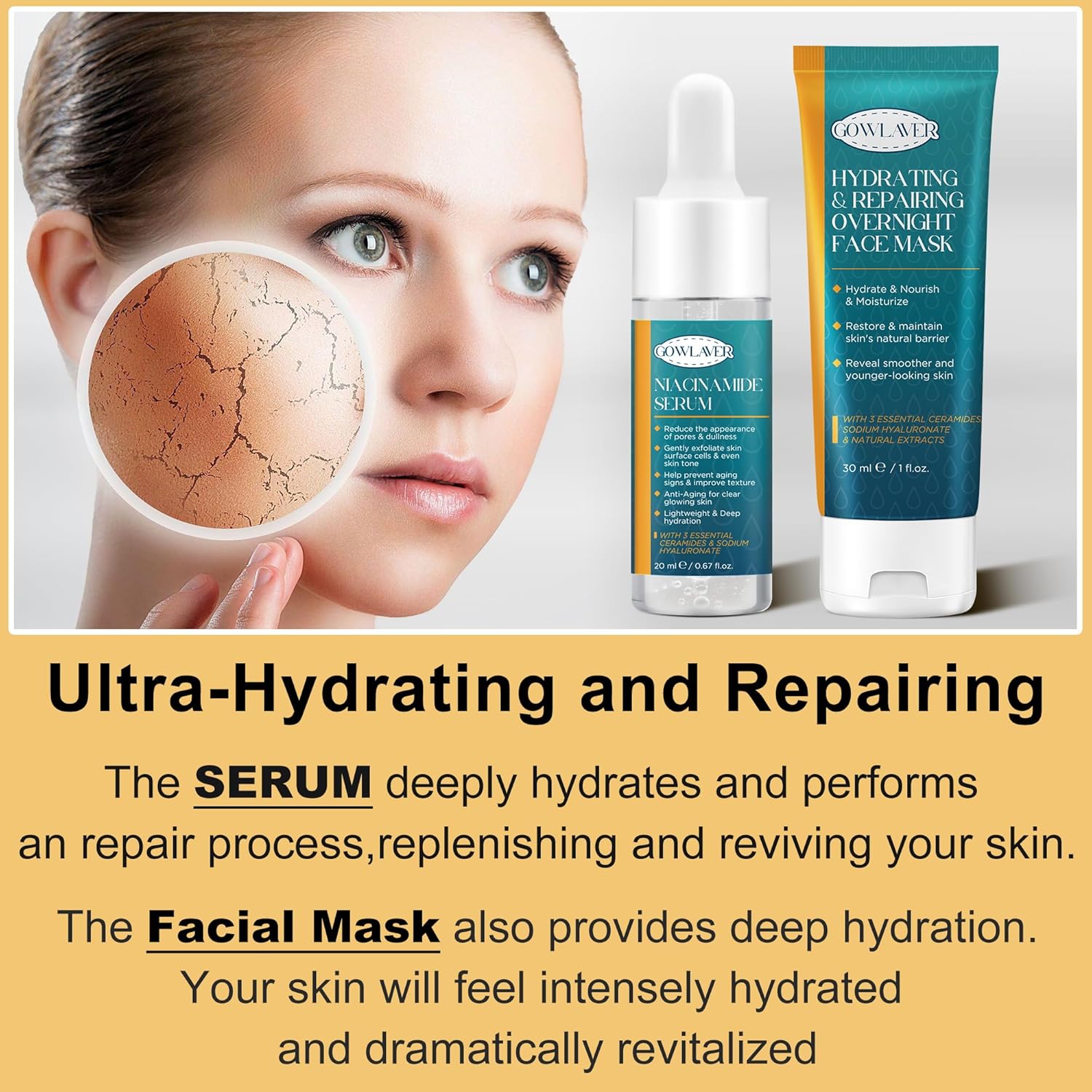 Hydrating Anti-Aging Repair Facial Skincare Set for Teens and Women - 5 Piece Gift - Image 4