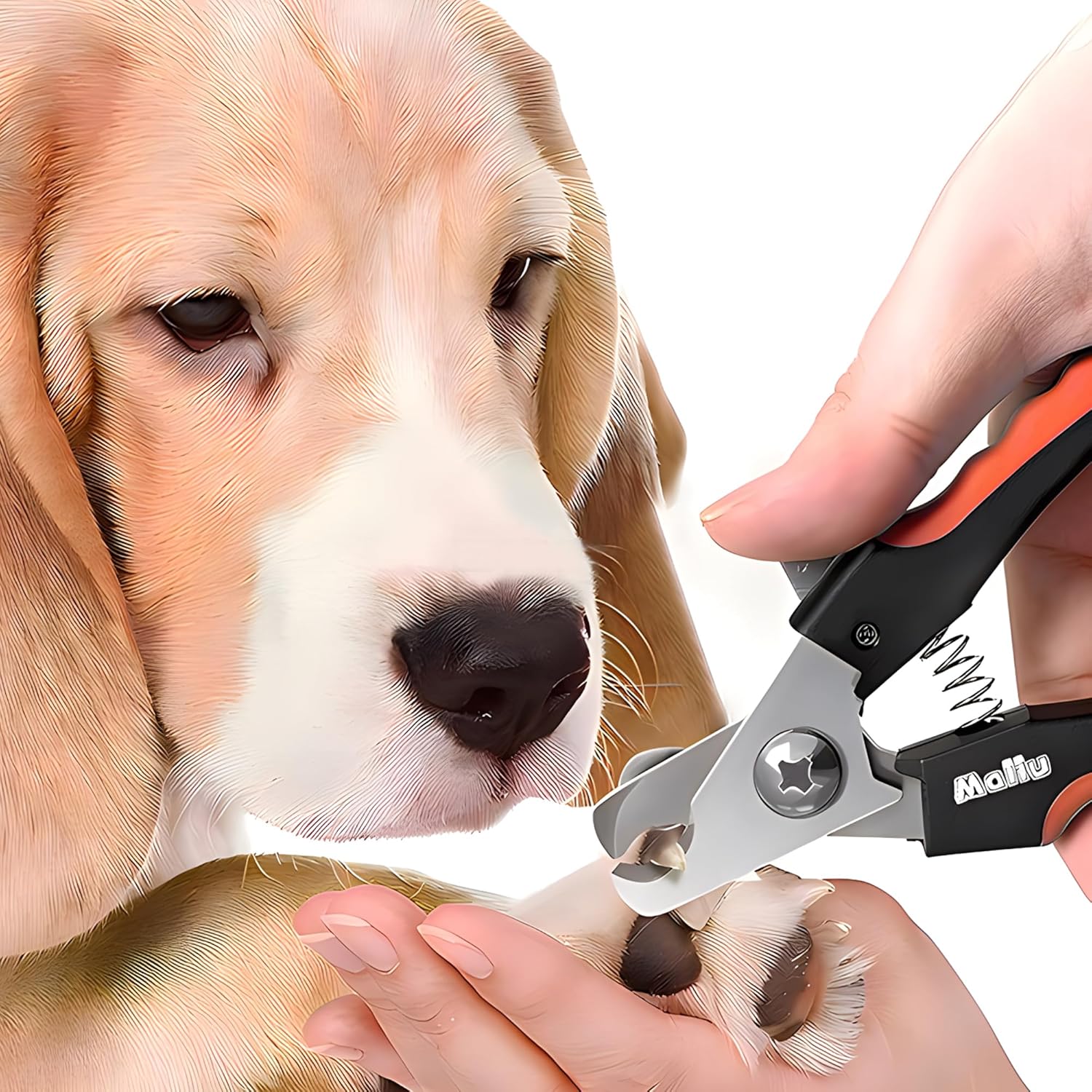 Professional Red Nail Clippers with Safety Guard for All Dog and Cat Breeds - Image 6