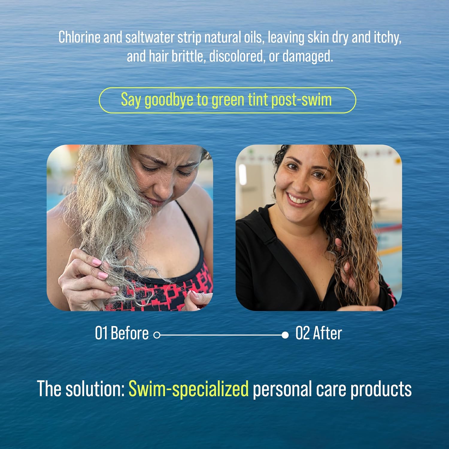 TRIHARD 2 Pack Pre and Post Swim Conditioner Chlorine Removal for Swimmers - Image 5