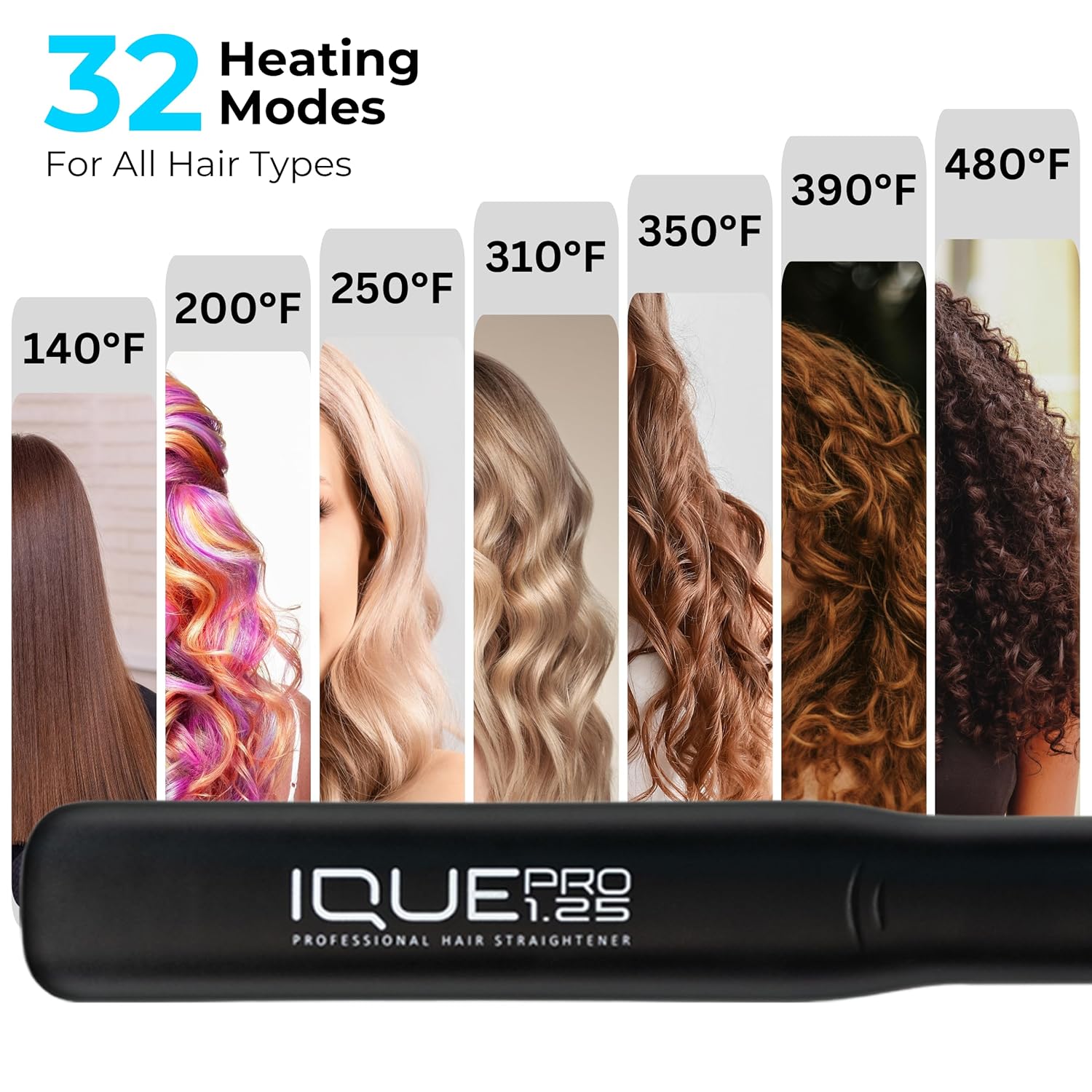 Nano Titanium 2-in-1 Flat Iron Hair Straightener Curler 1.25 Inch, Heats in 2 Seconds - Image 4
