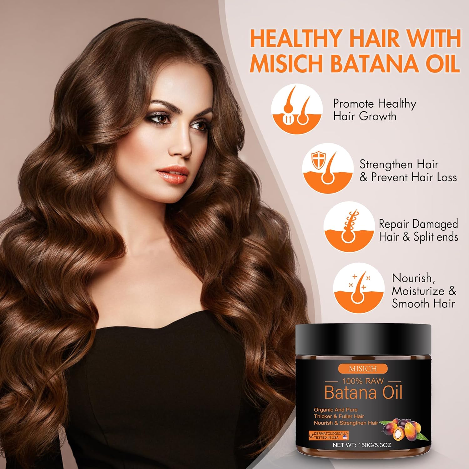 Pure Unrefined Organic Batana Oil for Hair Growth - 5.3 oz - Image 3