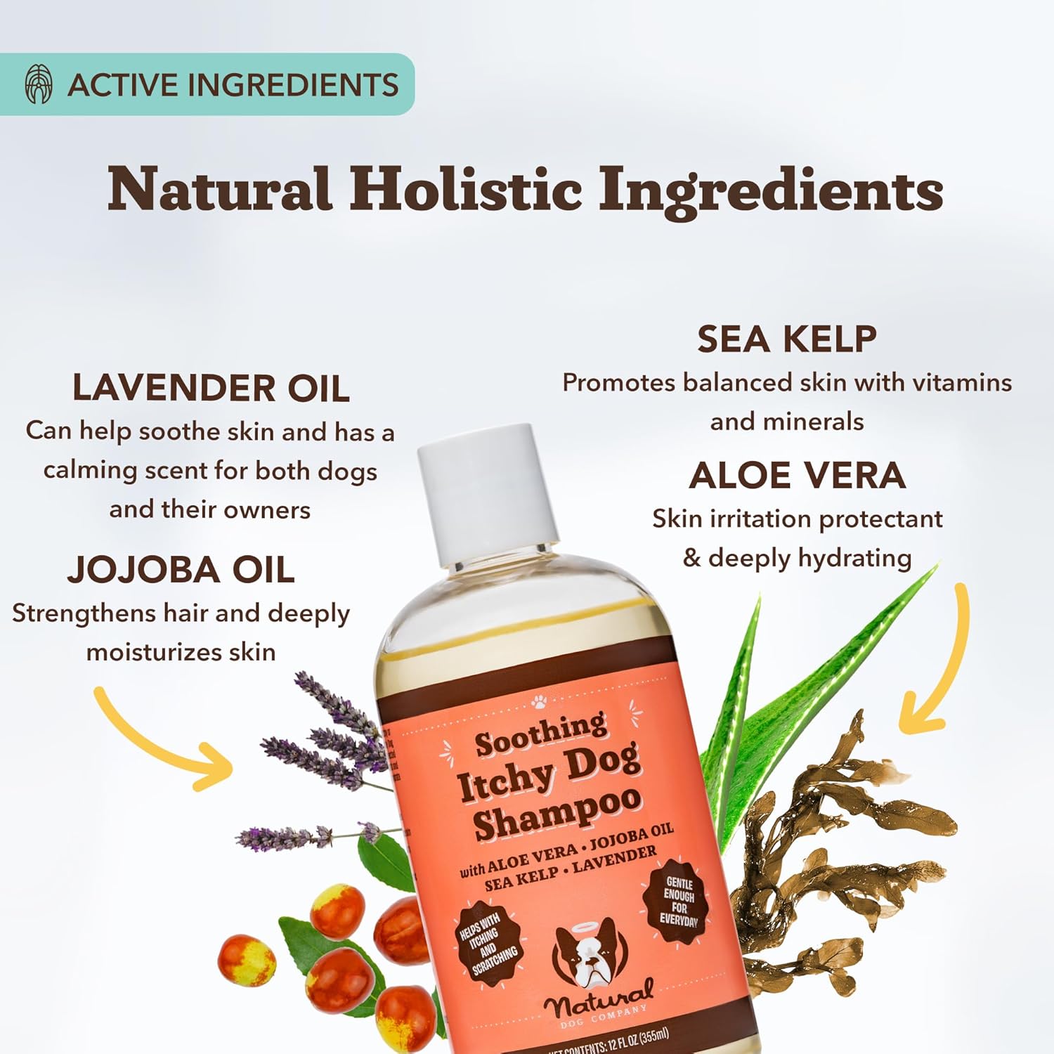 Natural Dog Company Hypoallergenic Itchy Dog Shampoo 12 oz for Dry Skin Relief - Image 3