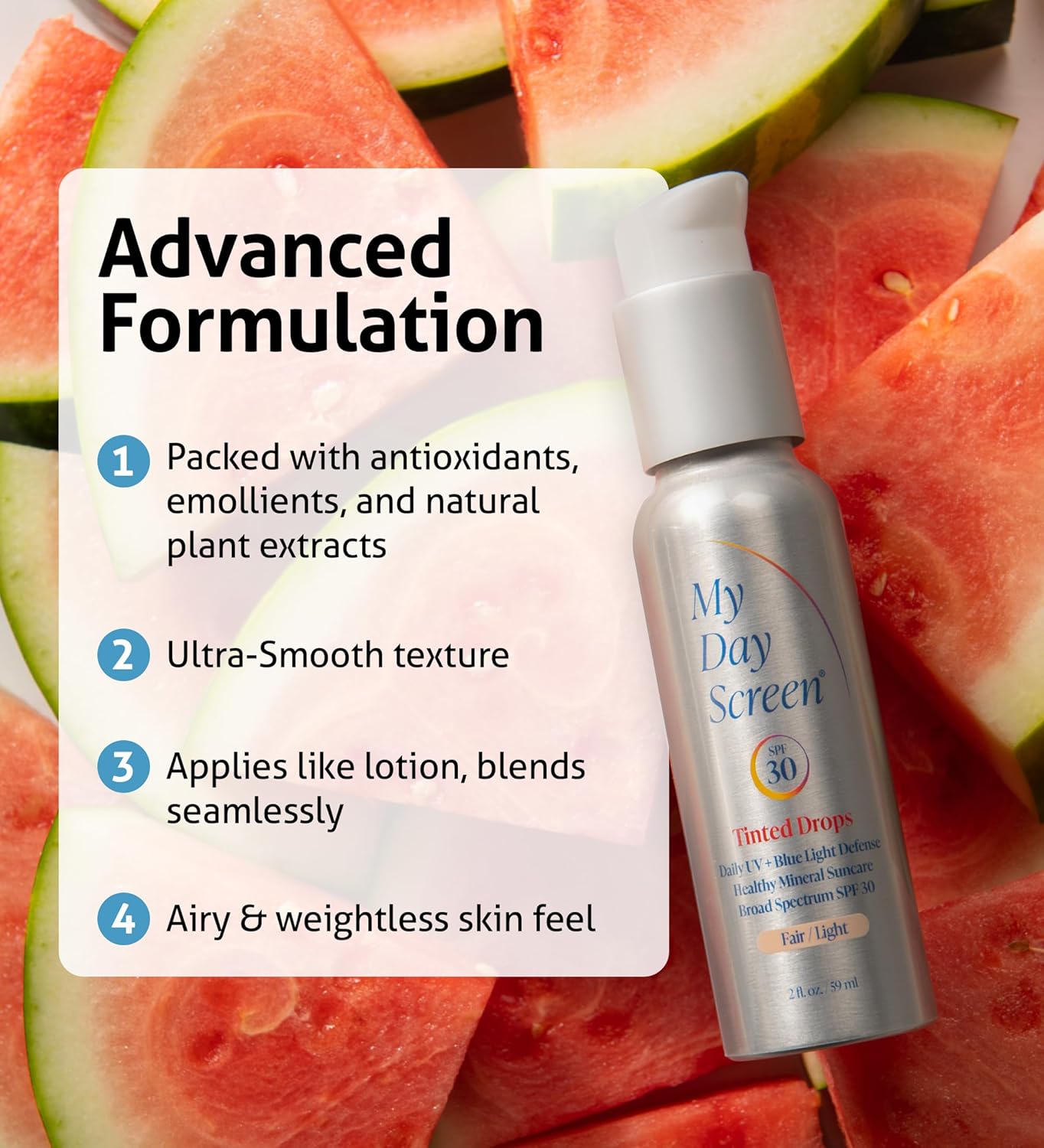 3-in-1 Tinted Moisturizer Drops for Fair/Light Skin, SPF 30, Vegan, 2 fl. oz - Image 5