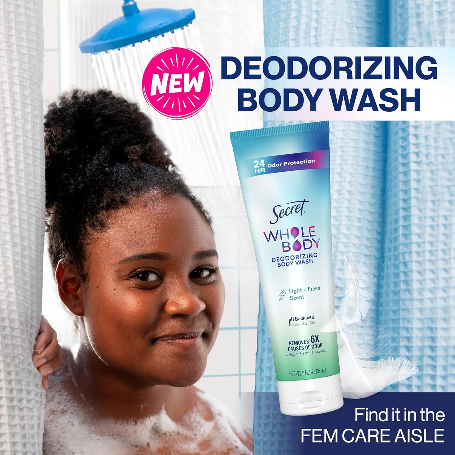 Secret Feminine Wash 24 Hour Deodorizing Body Wash for Women 8 oz - Image 7