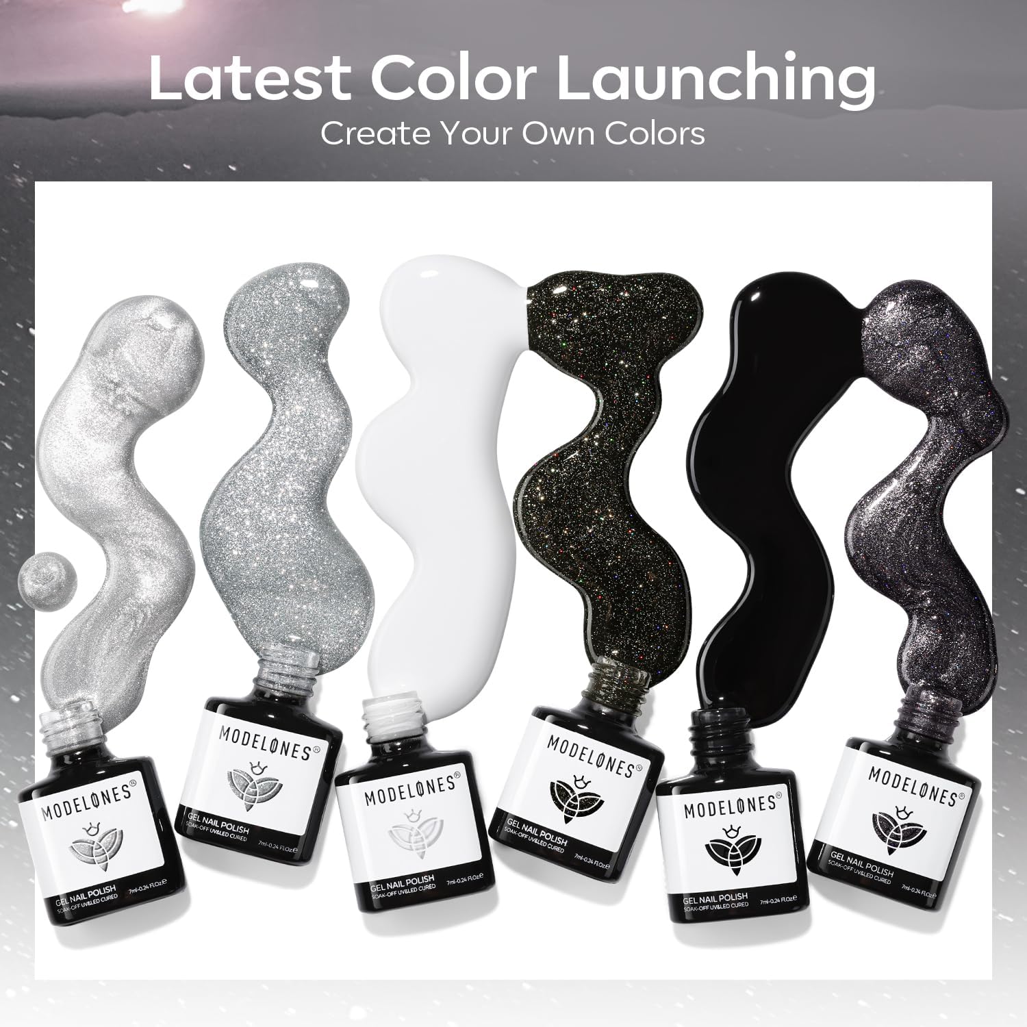 Modelones 6-Color Cat Eye Gel Polish Kit with Glitter and Magnet for Home Salon Use - Image 5