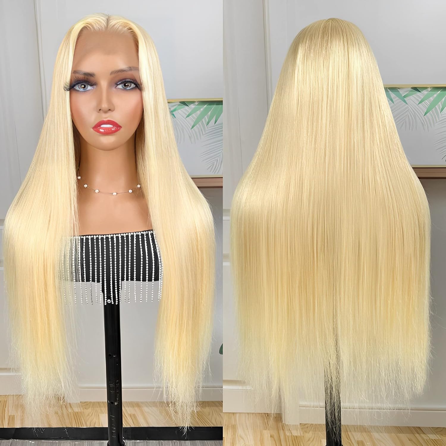 18 Inch 13x4 Blonde 210% Density Glueless Pre Plucked Human Hair Lace Front Wig - Image 5