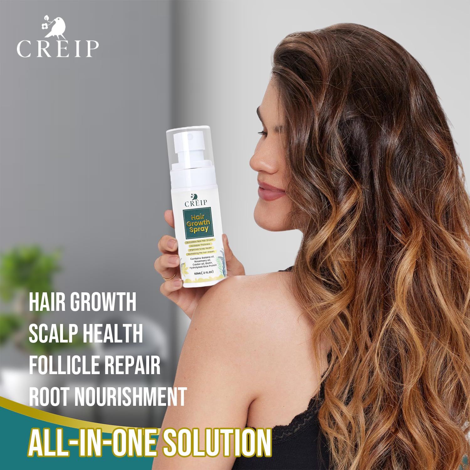 Natural Batana Rosemary Serum Biotin Caffeine Hair Growth Oil Spray 2 FL OZ for Thicker Hair. - Image 7
